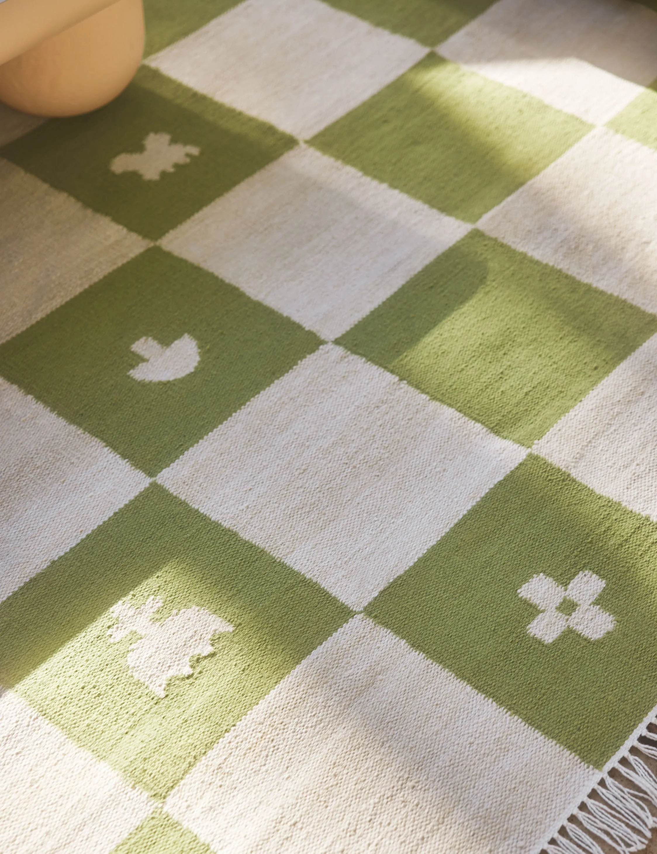 Noam Indoor / Outdoor Rug Swatch by Sarah Sherman Samuel, Mint - Image 2