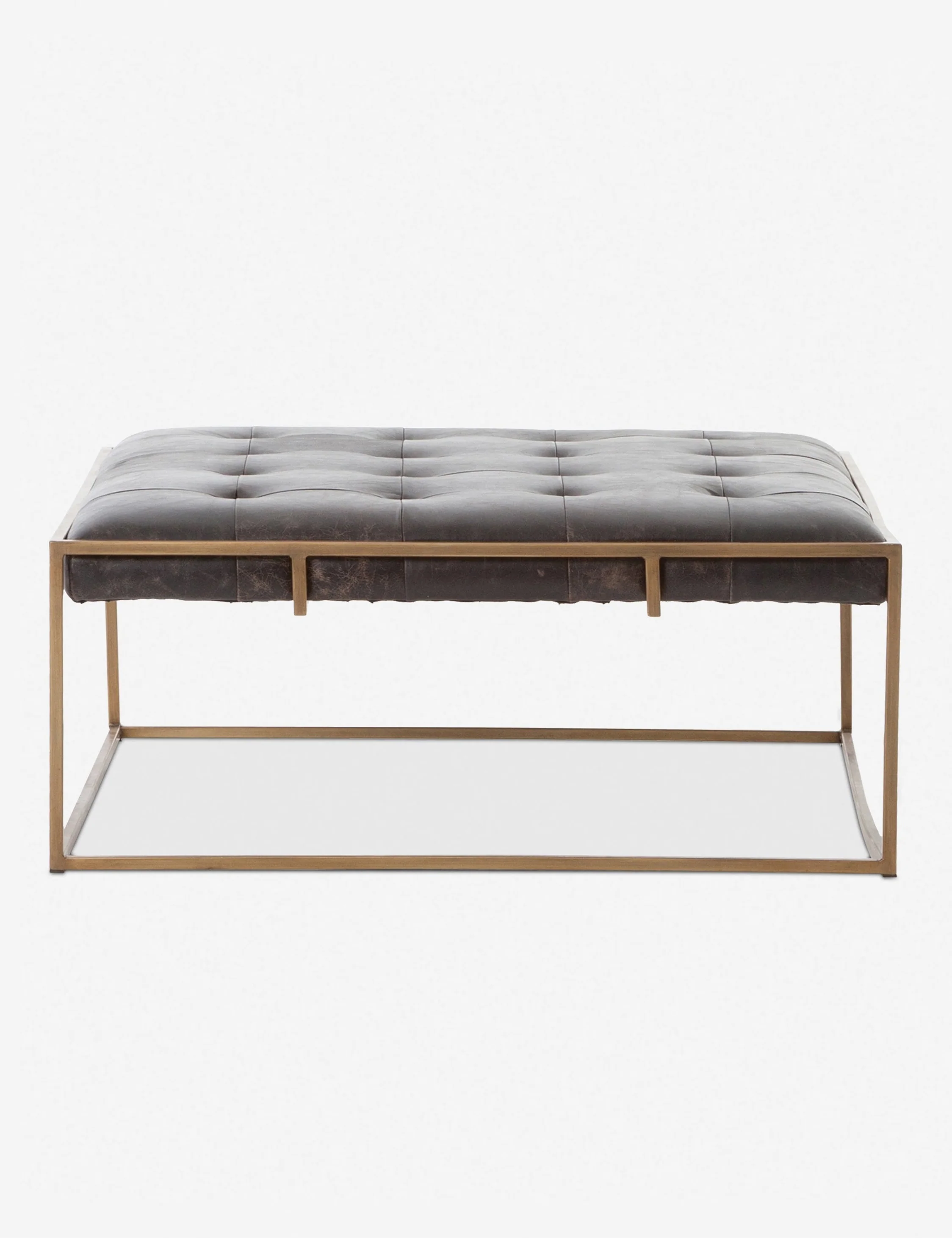 Olwina Square Leather Coffee Table