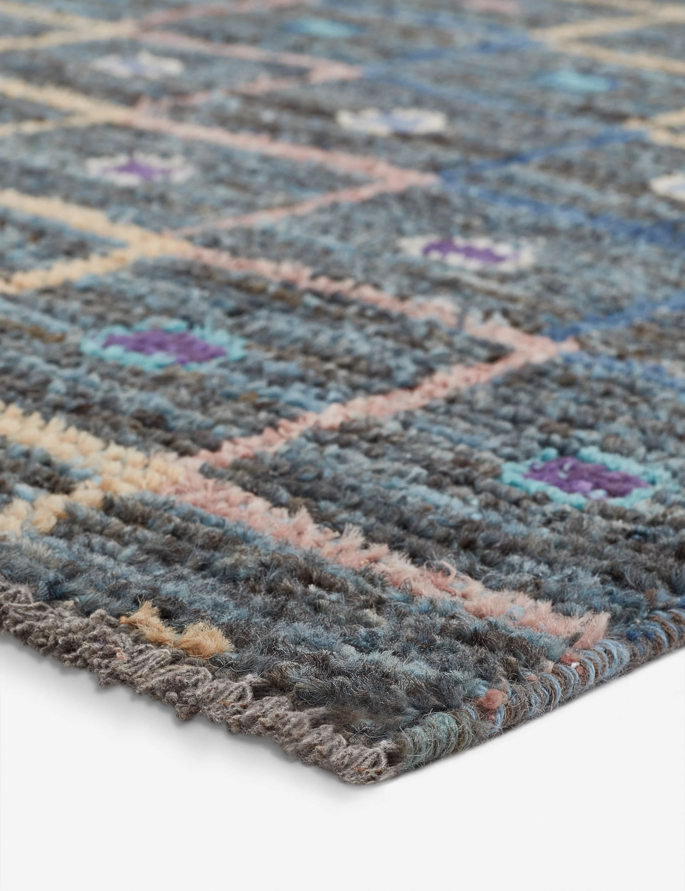 One-of-A-Kind Moroccan-Style Hand-Knotted Wool Rug No. 4, 4' x 6' - Image 2