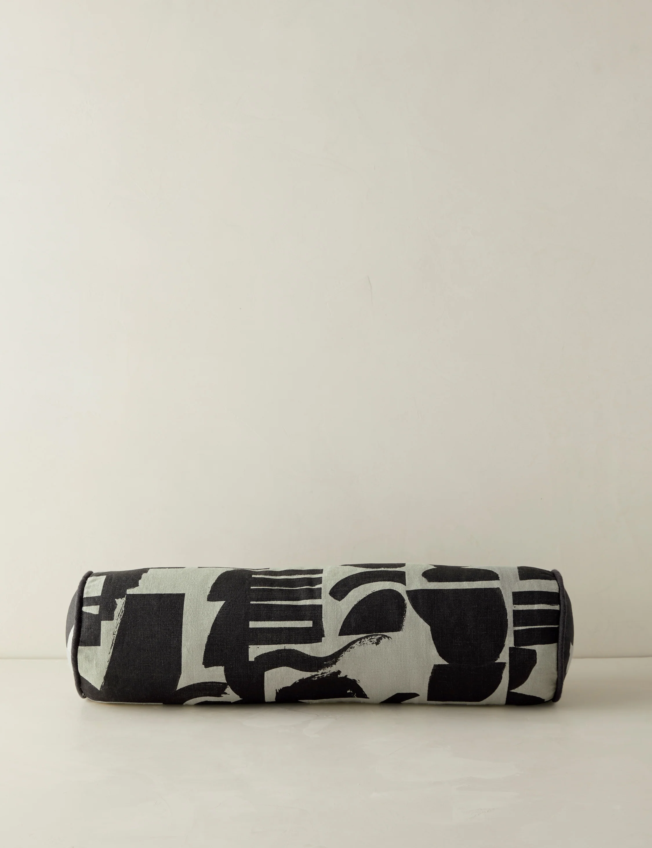 Organic Shapes Linen Bolster Pillow by Sarah Sherman Samuel - Image 3