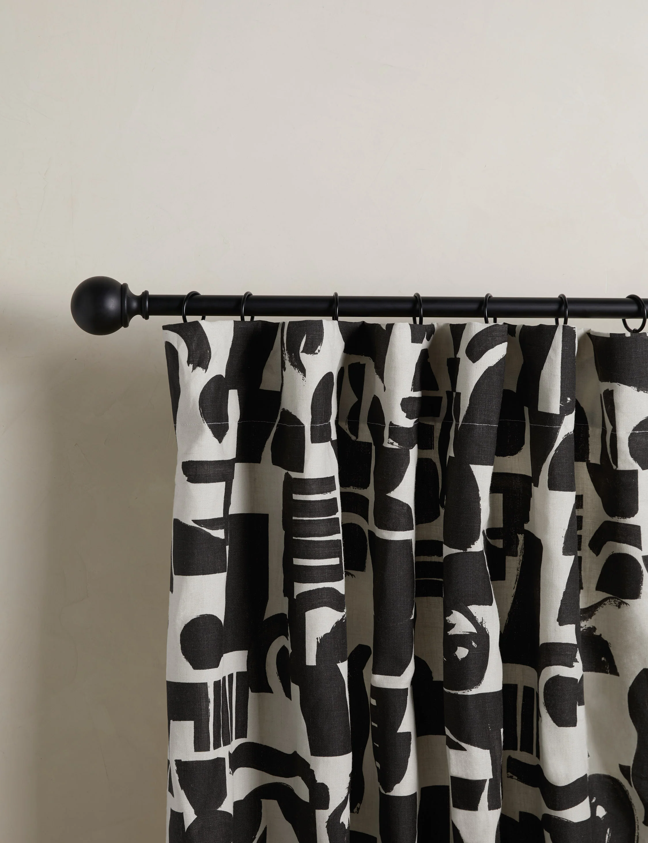 Organic Shapes Linen Curtain Panel by Sarah Sherman Samuel - Image 2
