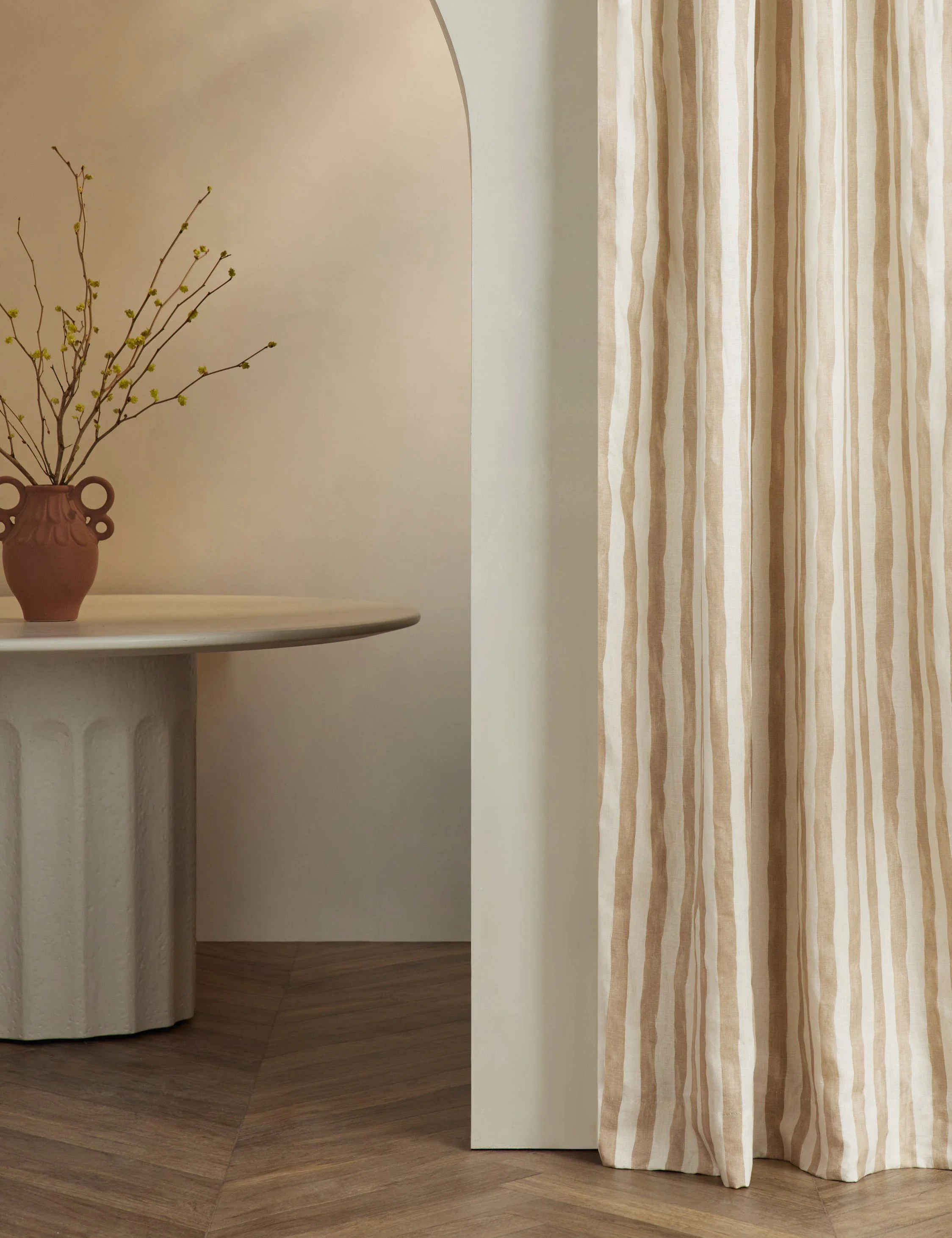 Painterly Stripe Linen Curtain Panel by Sarah Sherman Samuel - Image 2