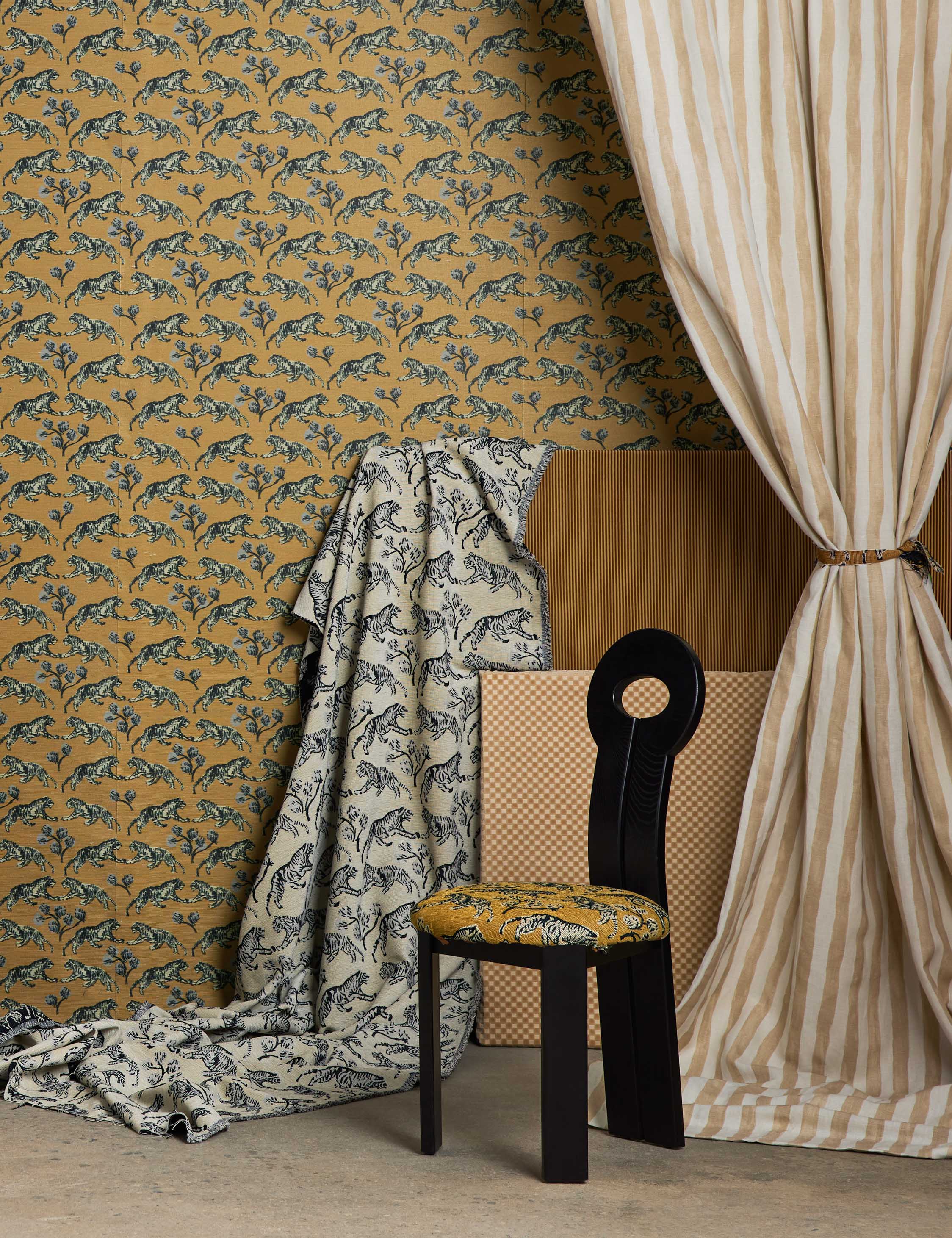 Painterly Stripe Linen Fabric by Sarah Sherman Samuel - Image 13