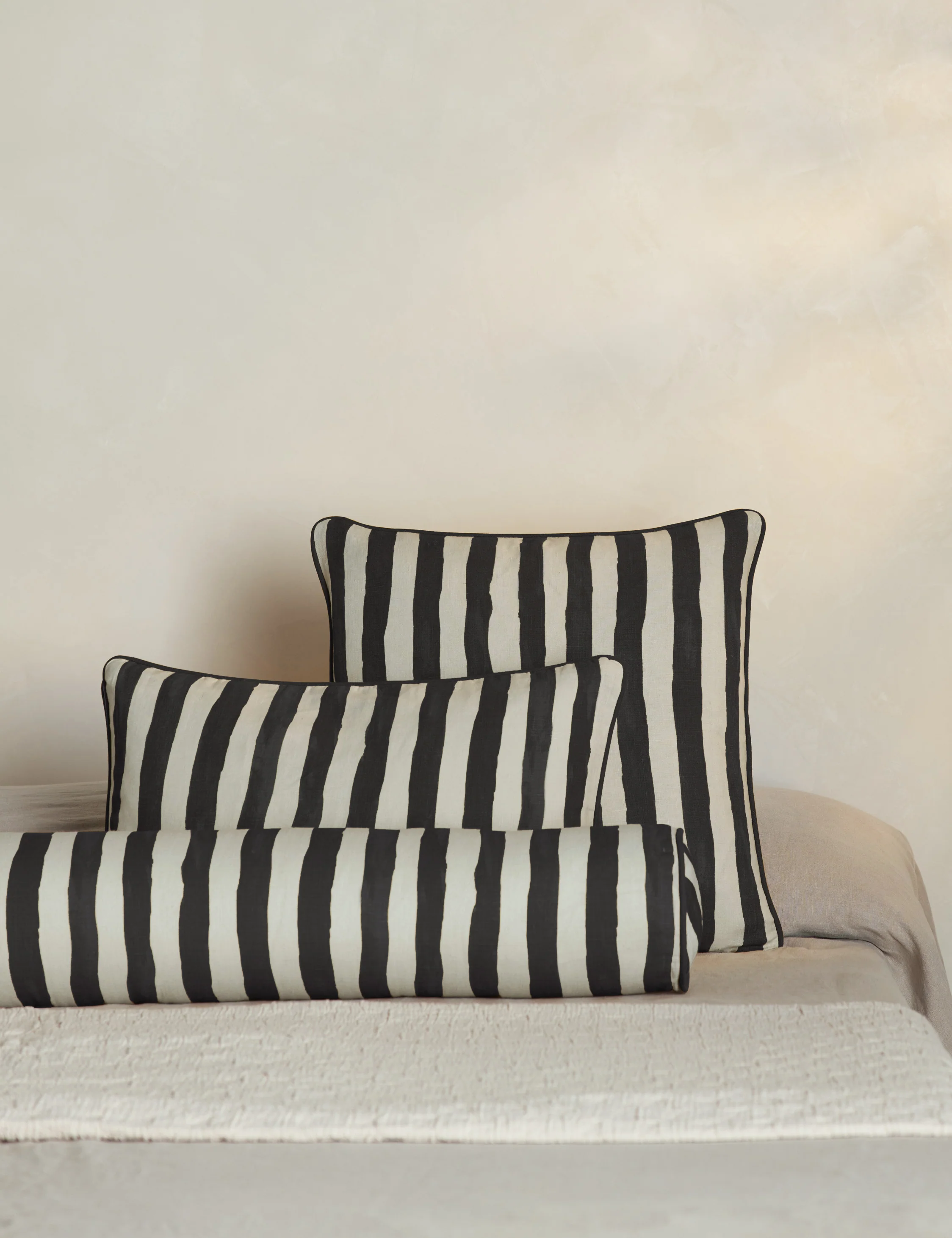 Painterly Stripe Linen Long Bolster Pillow by Sarah Sherman Samuel - Image 14