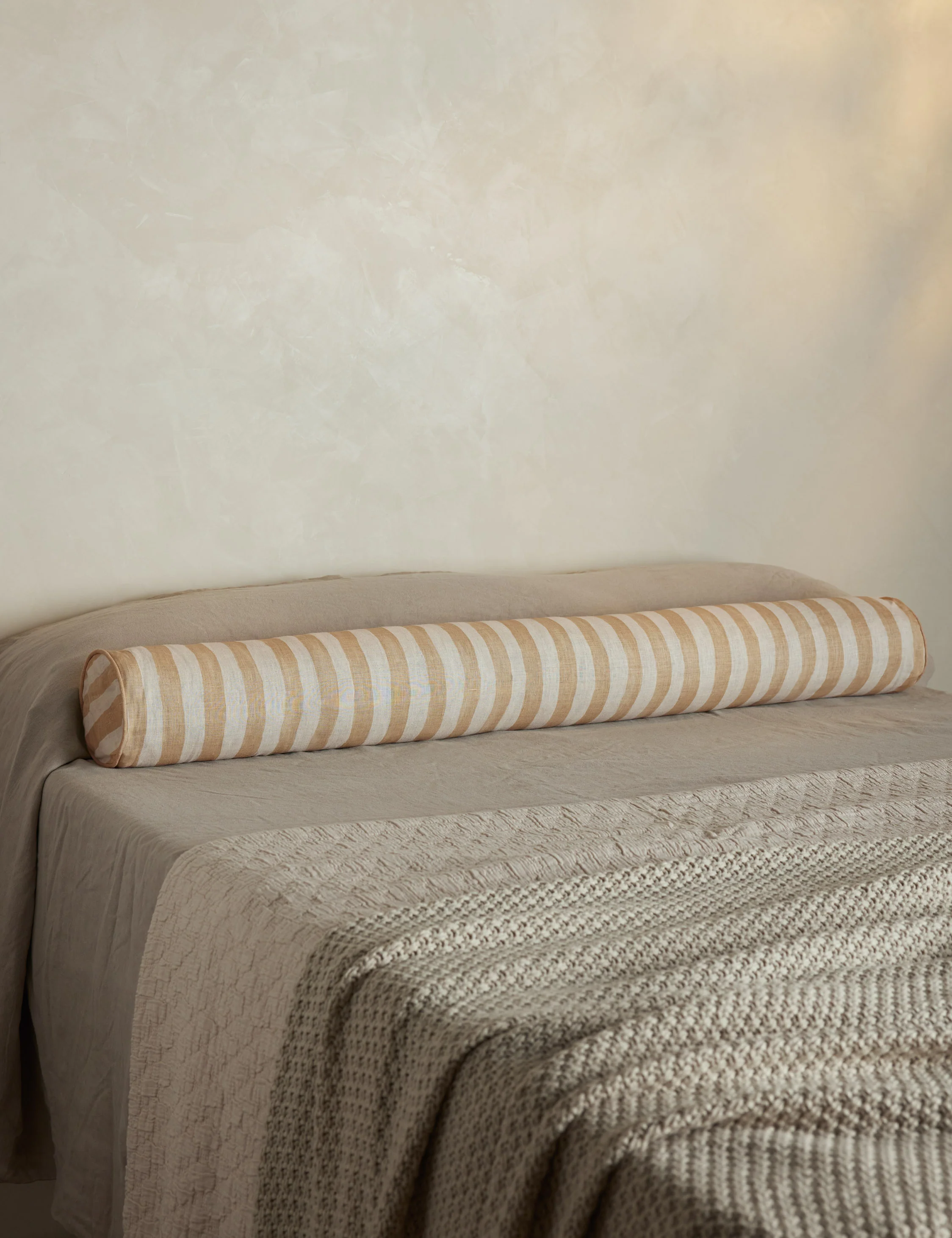 Painterly Stripe Linen Long Bolster Pillow by Sarah Sherman Samuel - Image 4