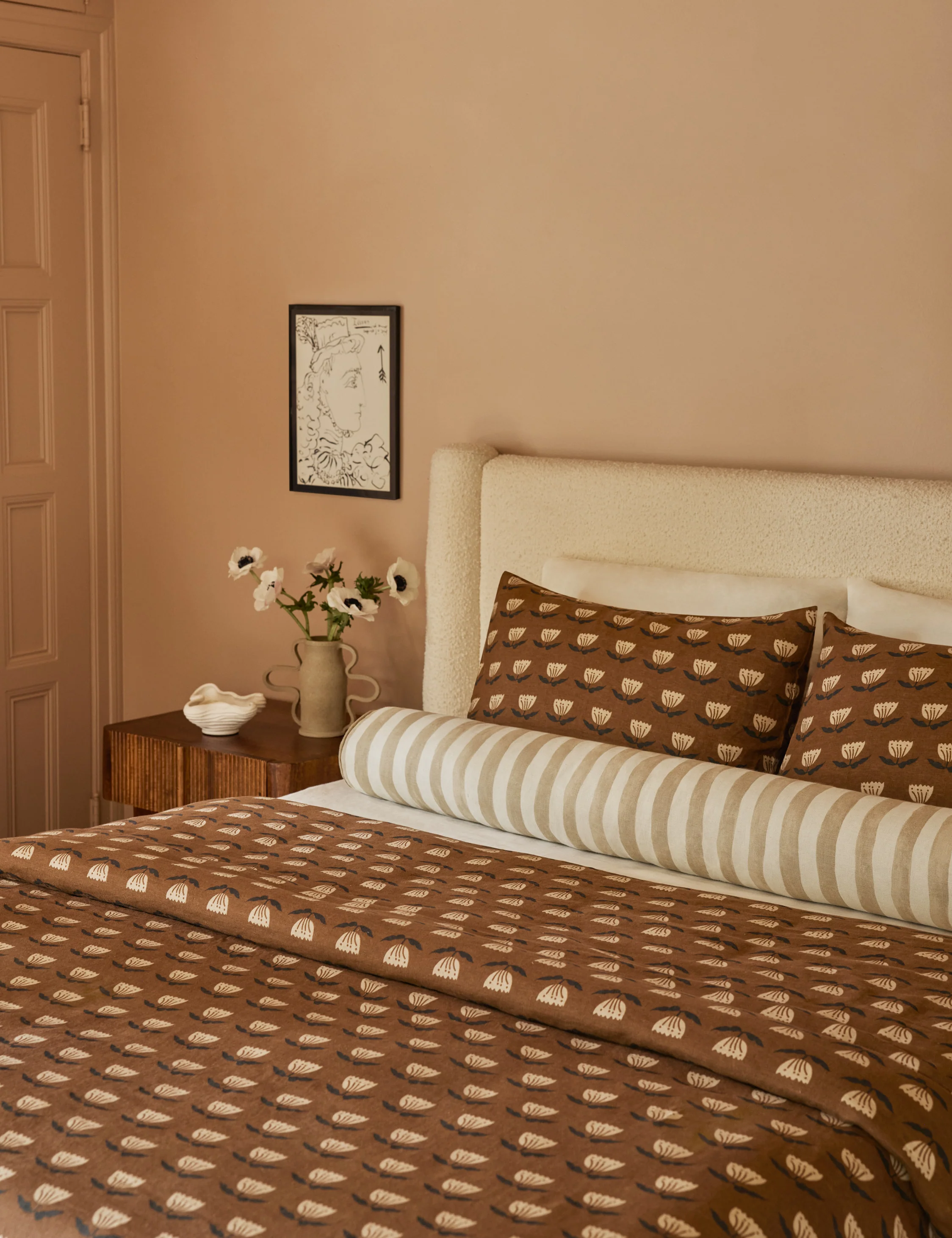 Painterly Stripe Linen Long Bolster Pillow by Sarah Sherman Samuel - Image 5