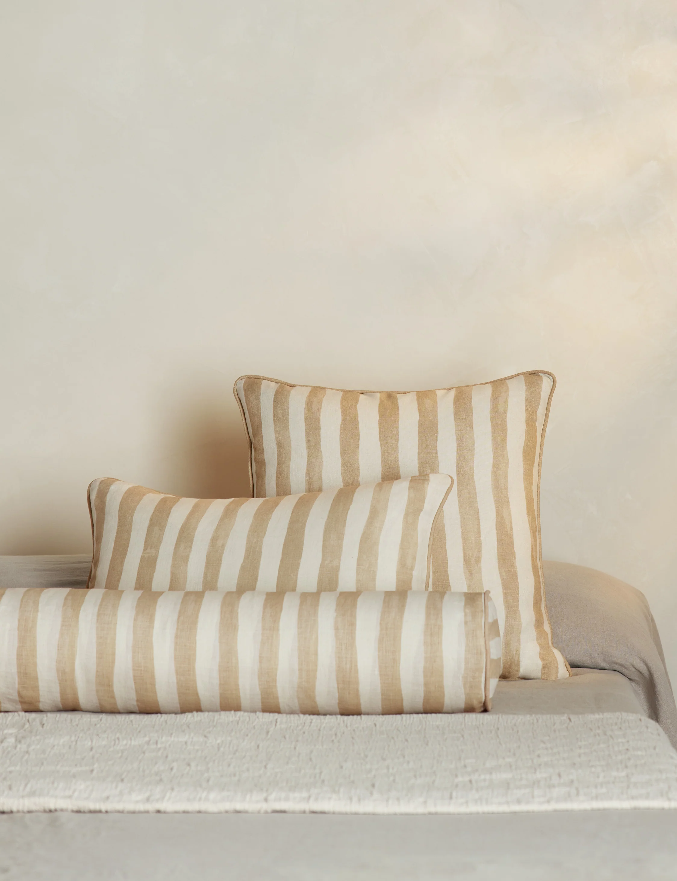 Painterly Stripe Linen Long Bolster Pillow by Sarah Sherman Samuel - Image 8
