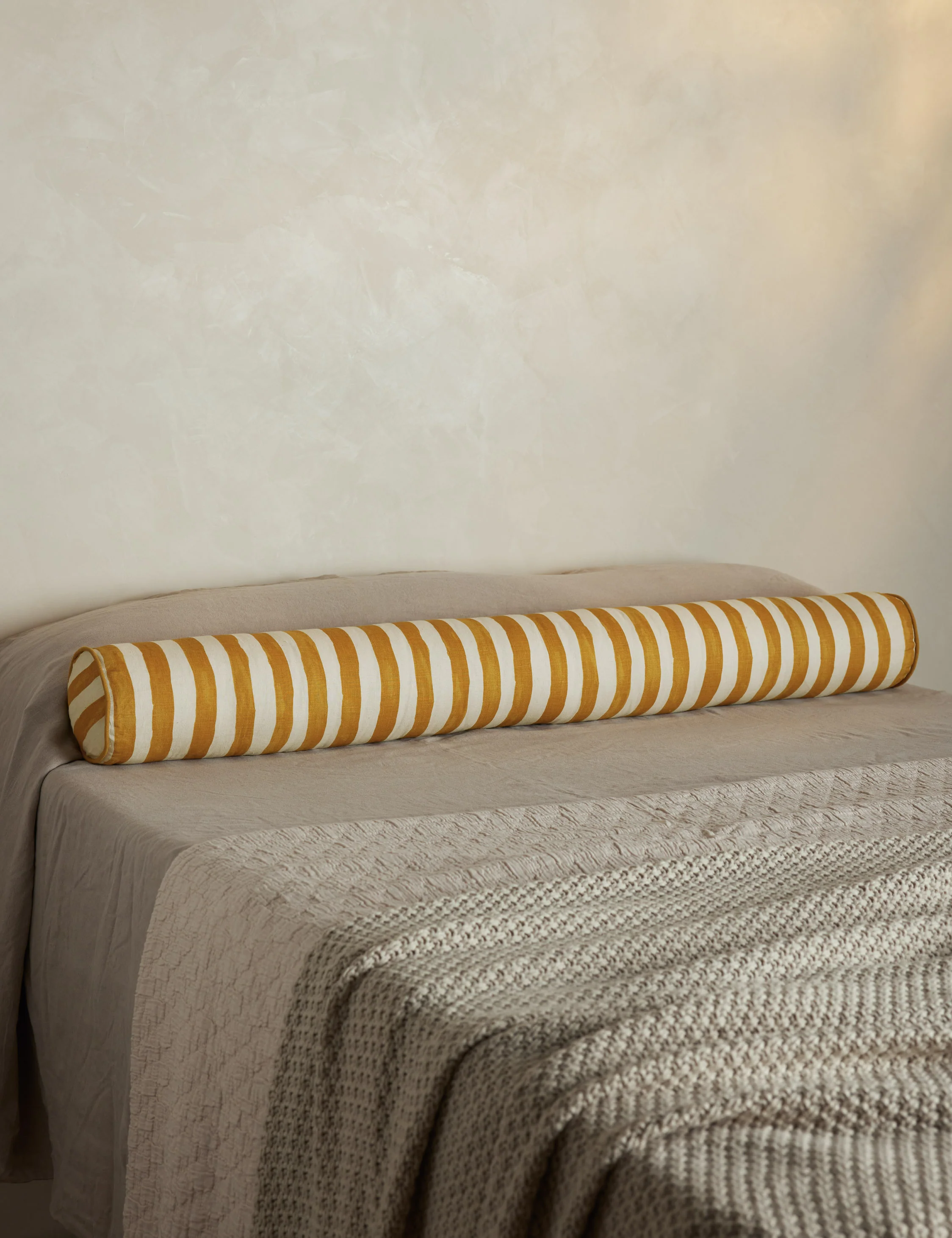 Painterly Stripe Linen Long Bolster Pillow by Sarah Sherman Samuel - Image 9