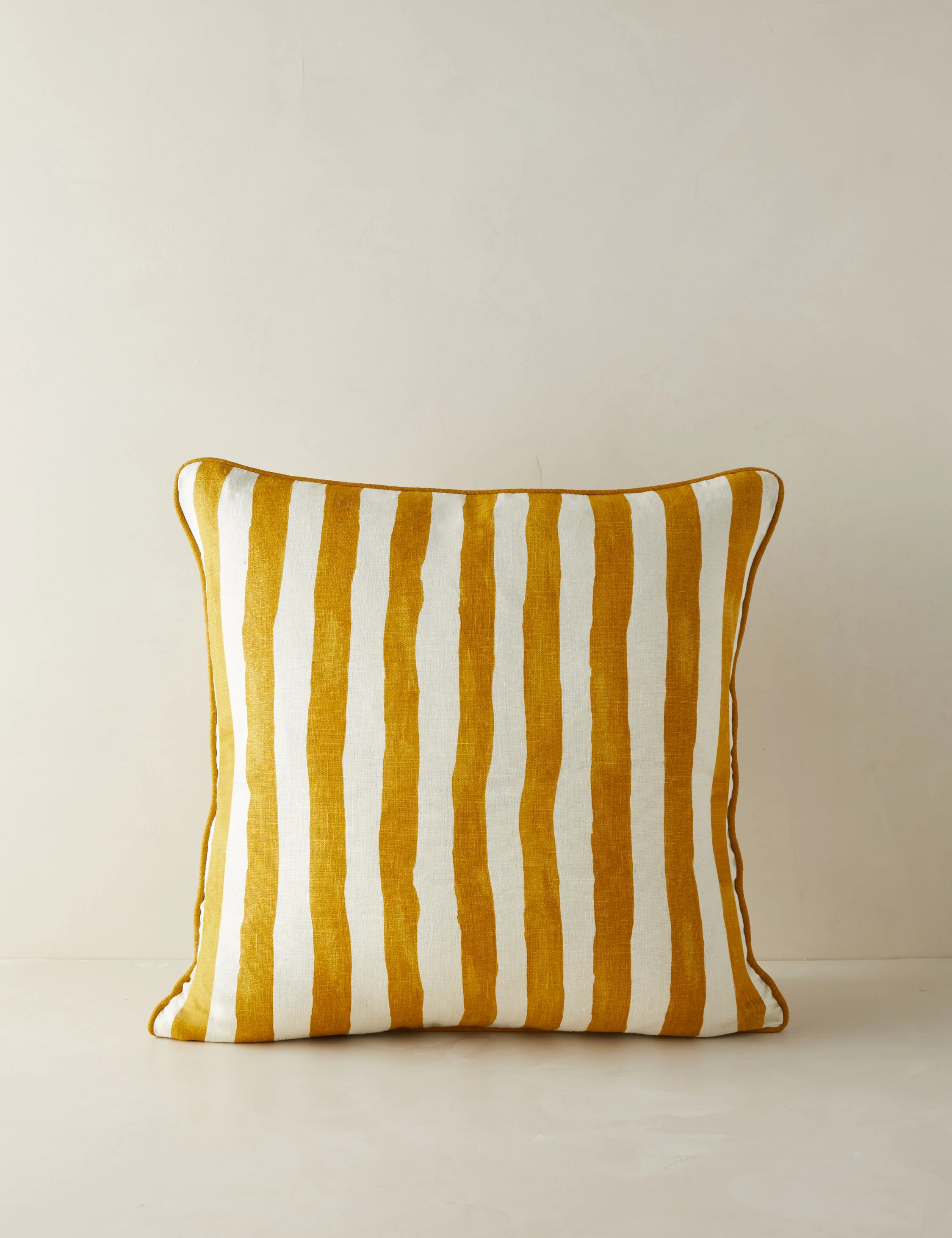 Painterly Stripe Linen Pillow by Sarah Sherman Samuel - Image 4