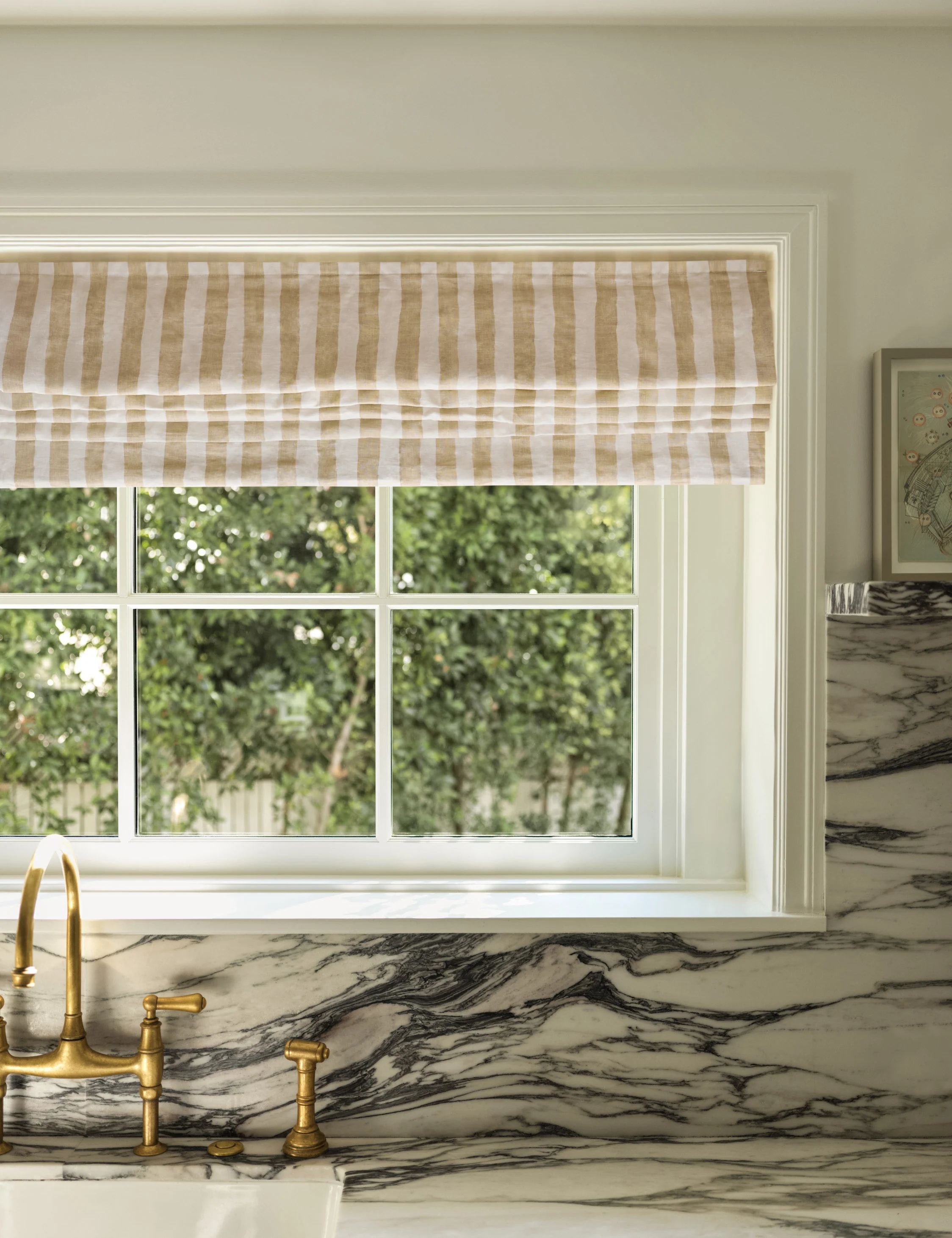 Painterly Stripe Roman Shade by Sarah Sherman Samuel - Image 11