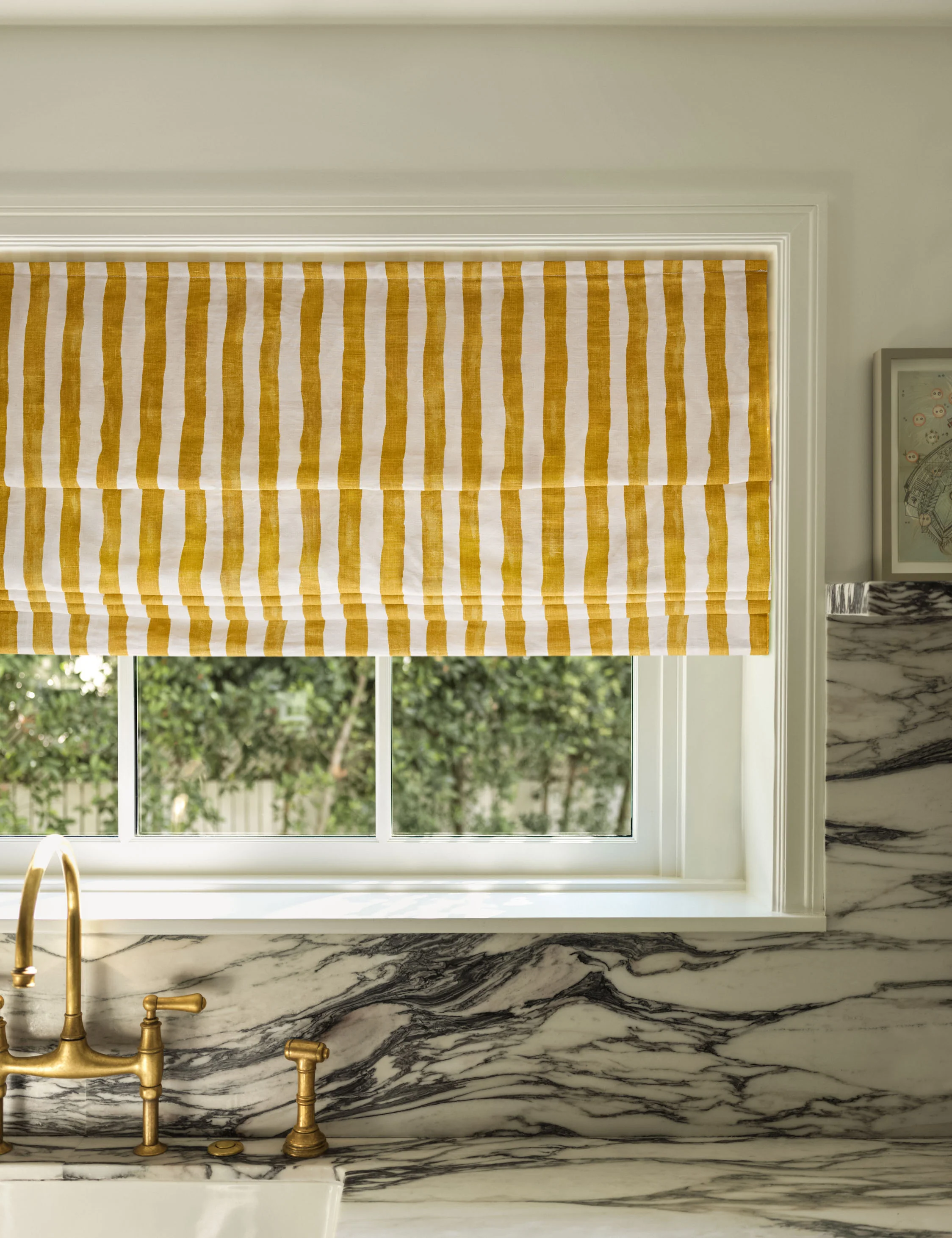 Painterly Stripe Roman Shade by Sarah Sherman Samuel - Image 2