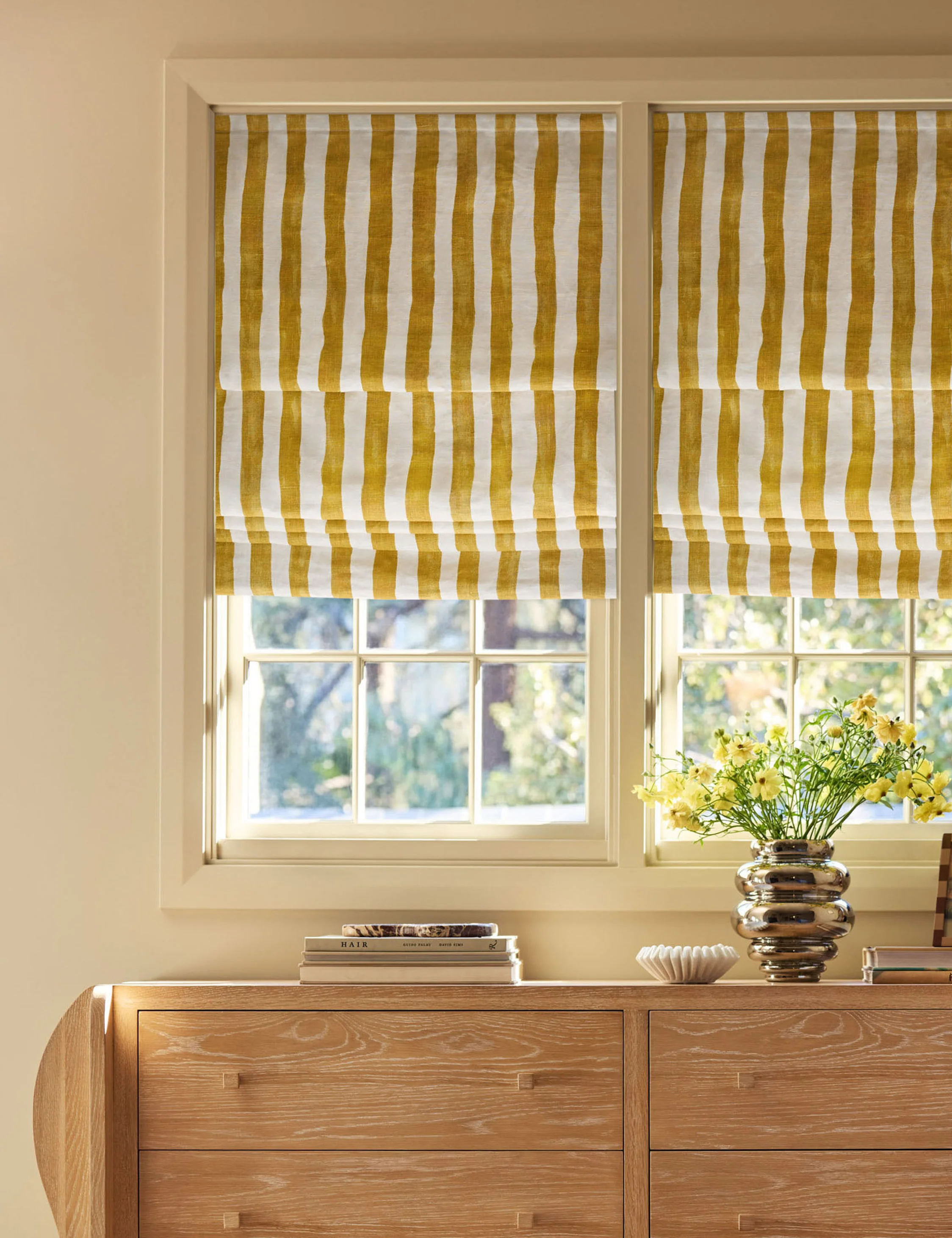 Painterly Stripe Roman Shade by Sarah Sherman Samuel - Image 3