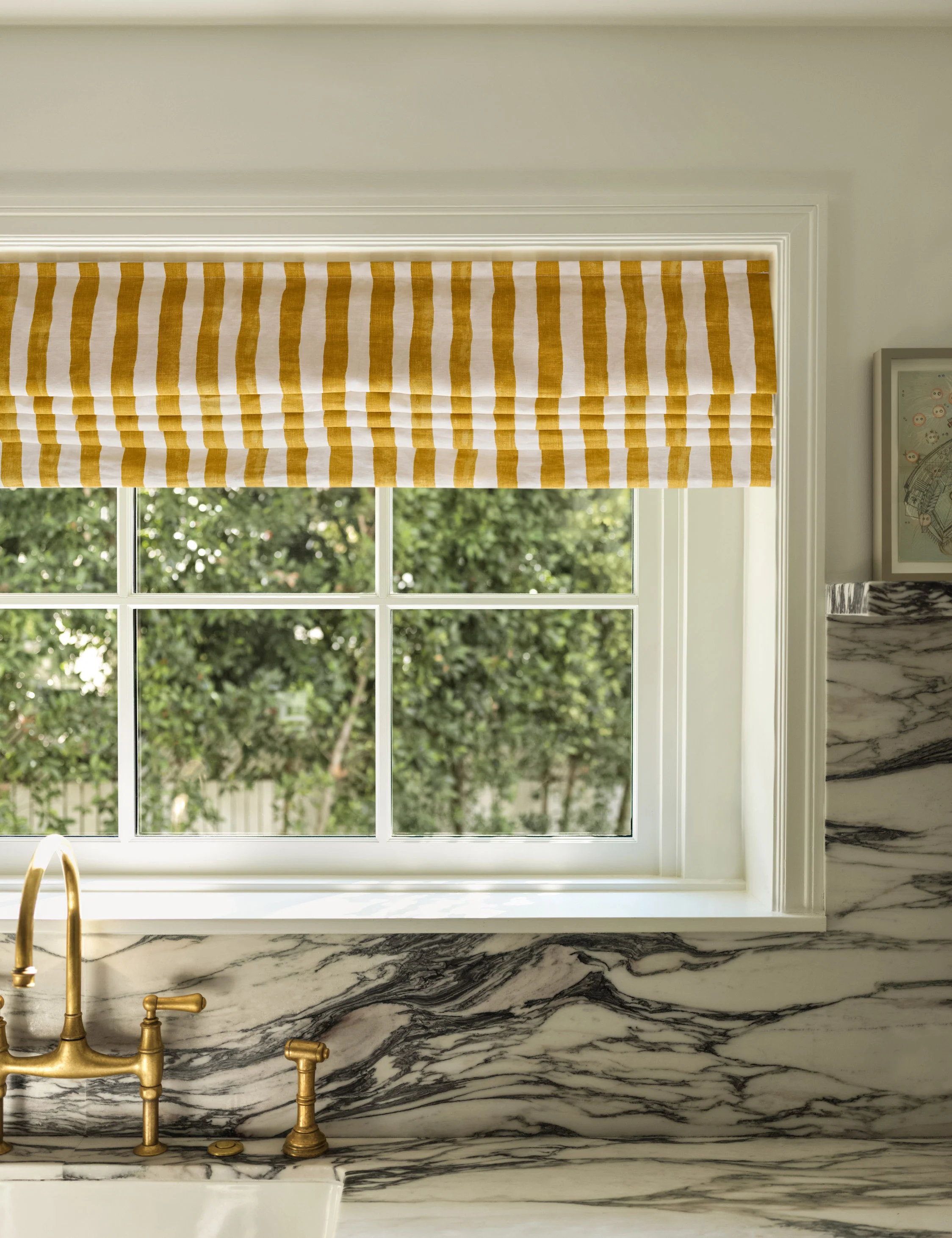 Painterly Stripe Roman Shade by Sarah Sherman Samuel - Image 4