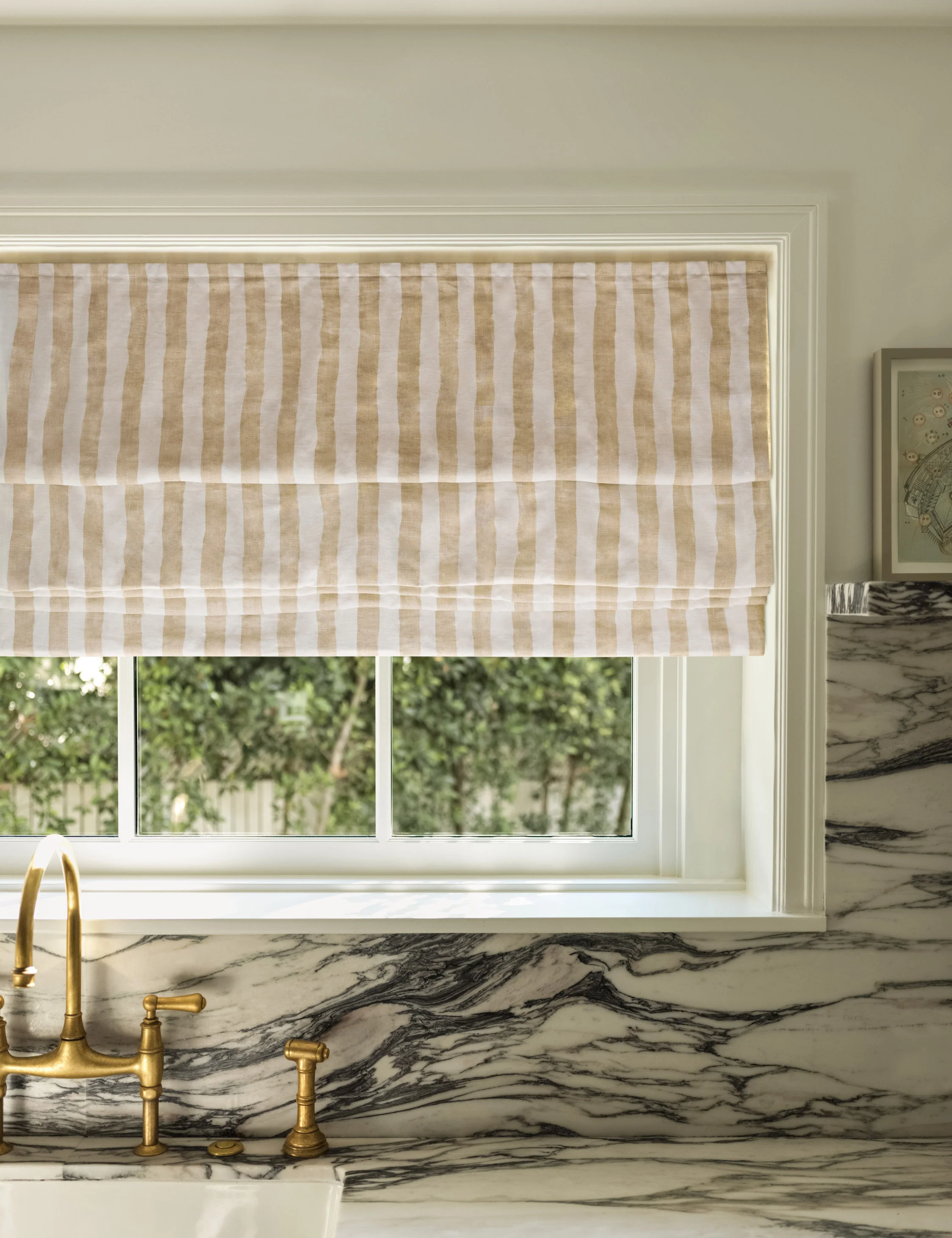 Painterly Stripe Roman Shade by Sarah Sherman Samuel - Image 9
