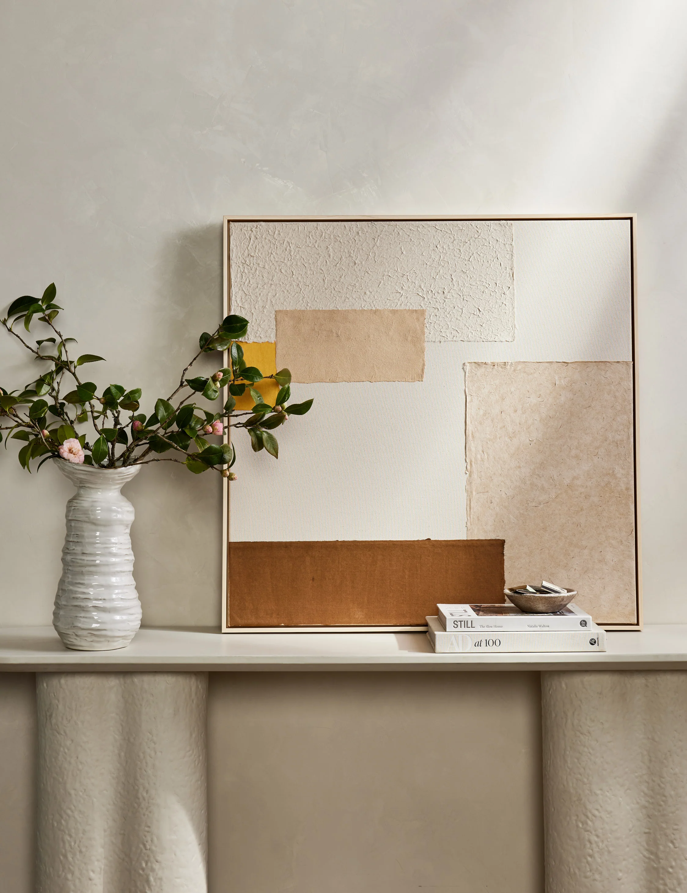 Patchwork Copper + Yellow Wall Art by Visual Contrast - Image 2