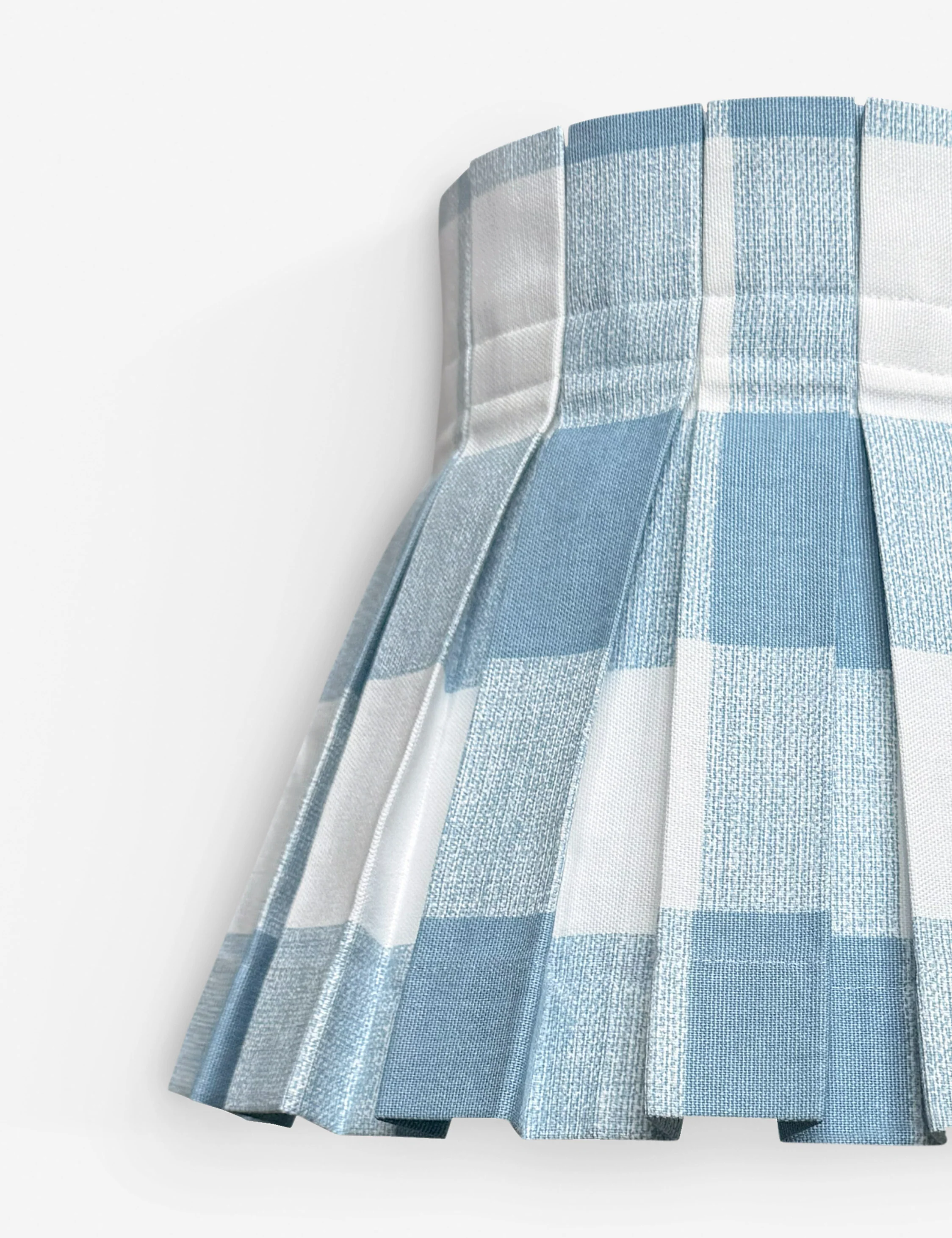 Plaid Classic Box Pleat Lampshade by Cielle Home - Image 7
