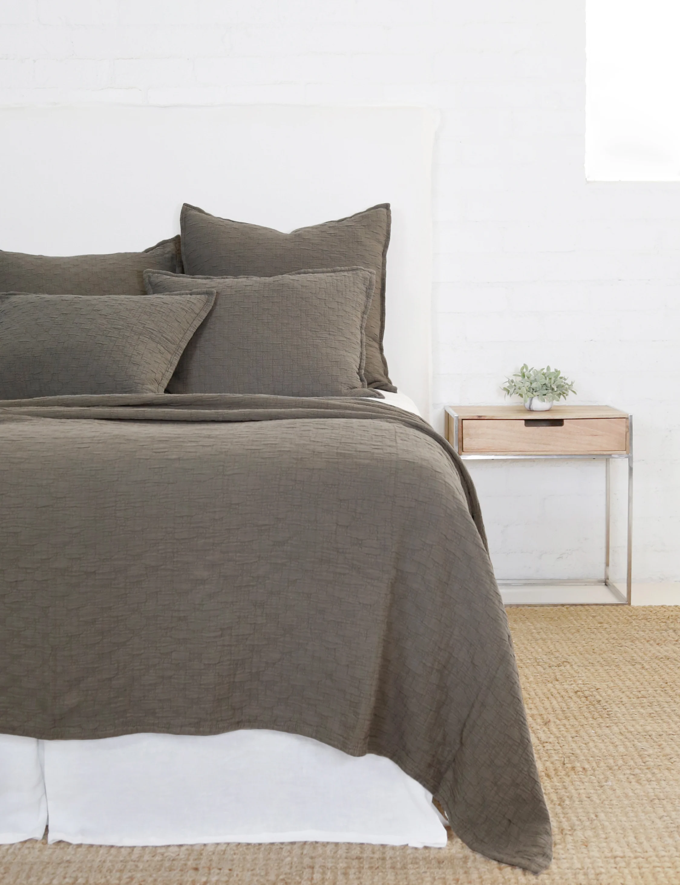 Ojai Cotton Matelasse Euro Sham by Pom Pom at Home - Image 3