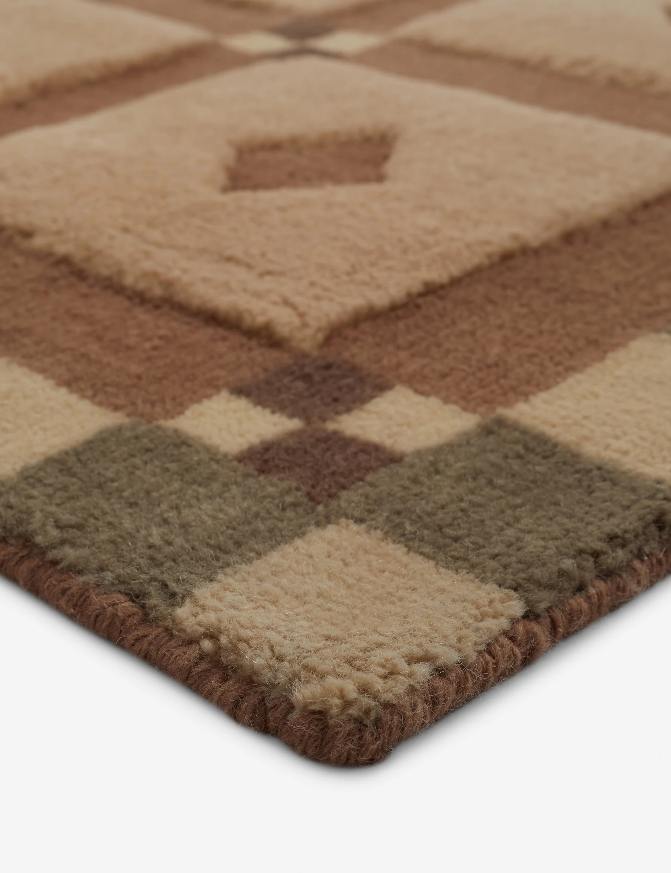 Popham Hand-Knotted Rug Swatch, Clay and Slate