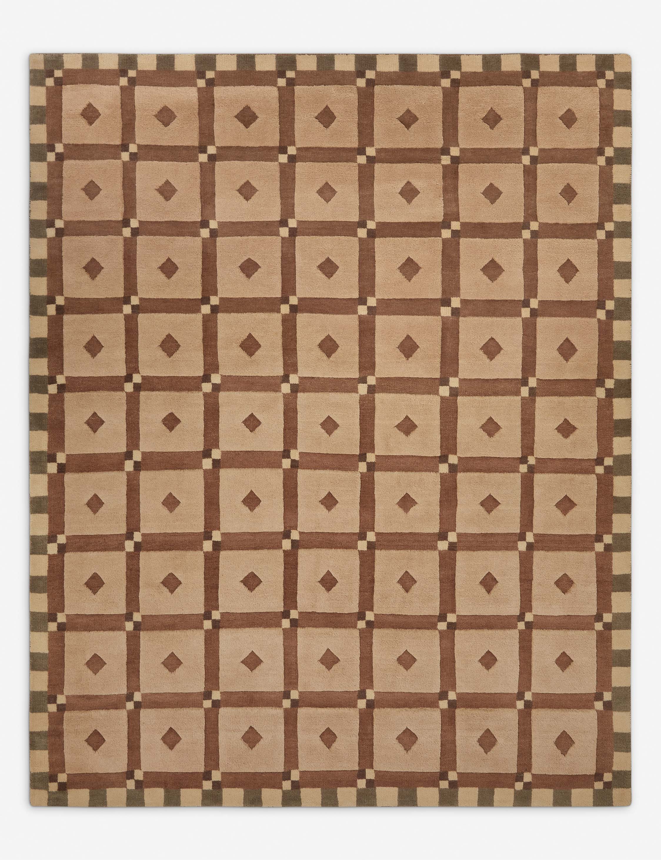 Popham Hand-Knotted Rug Swatch, Clay and Slate - Image 3
