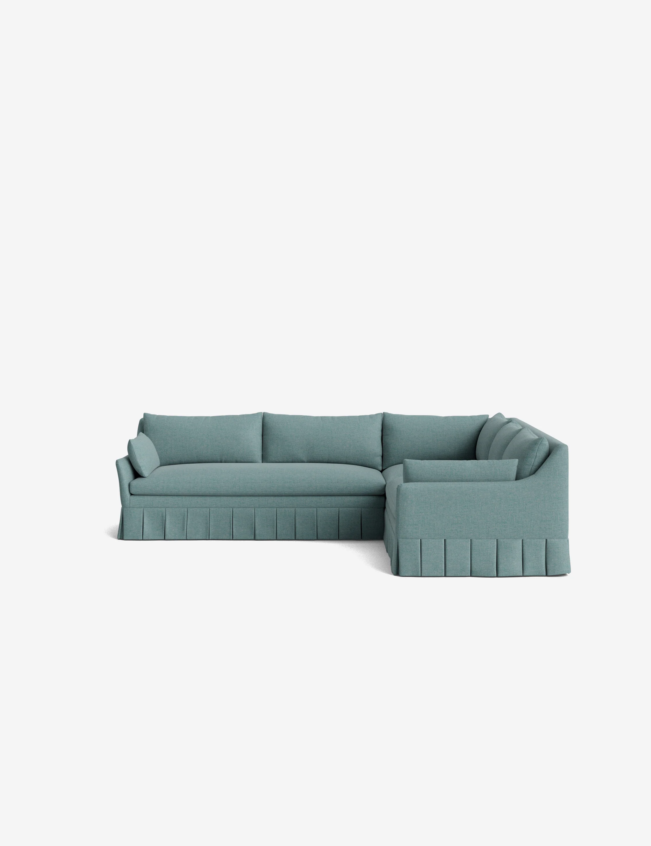 Portola Luxe Depth Pleated Corner Sectional Sofa - Image 140