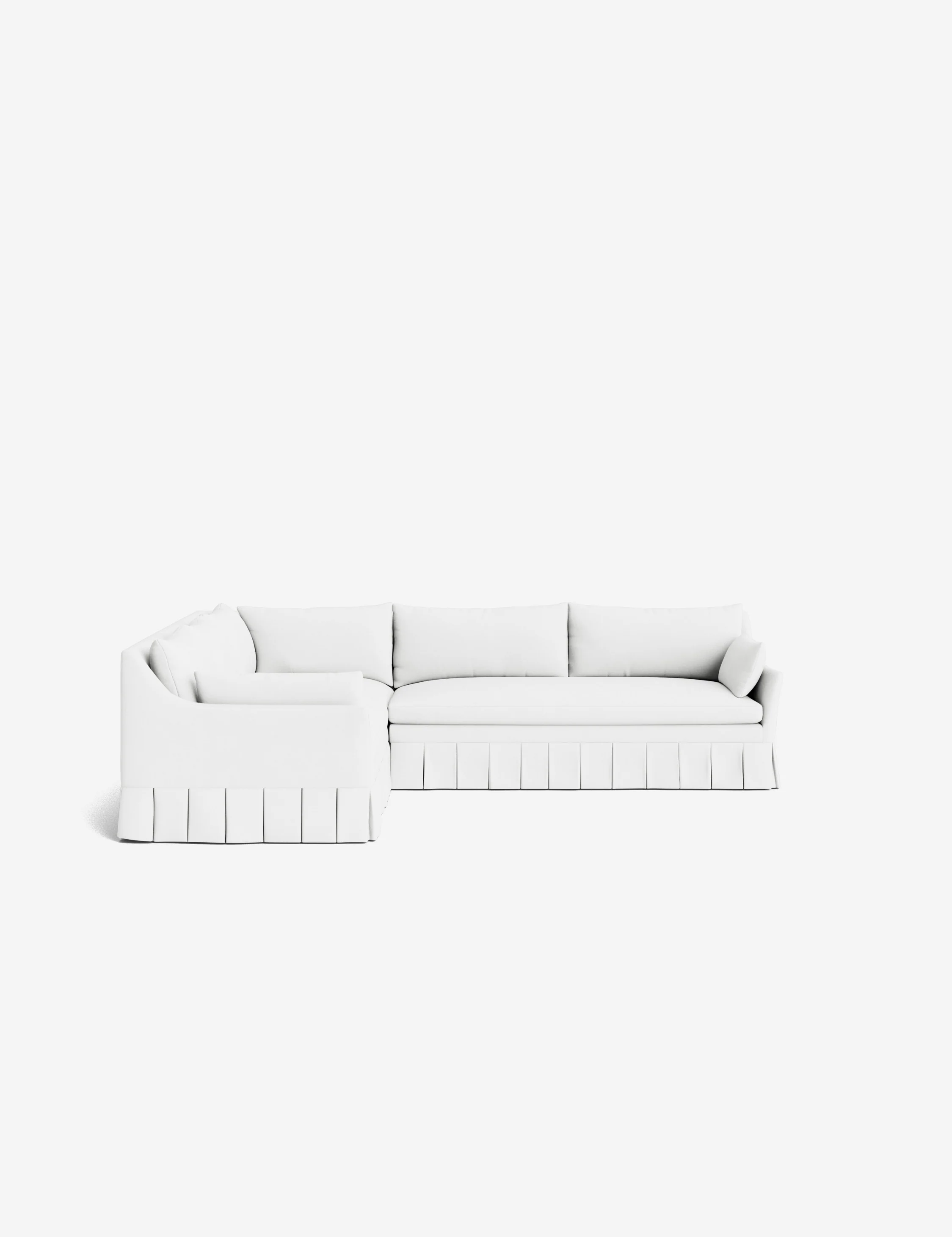 Portola Luxe Depth Pleated Corner Sectional Sofa - Image 52