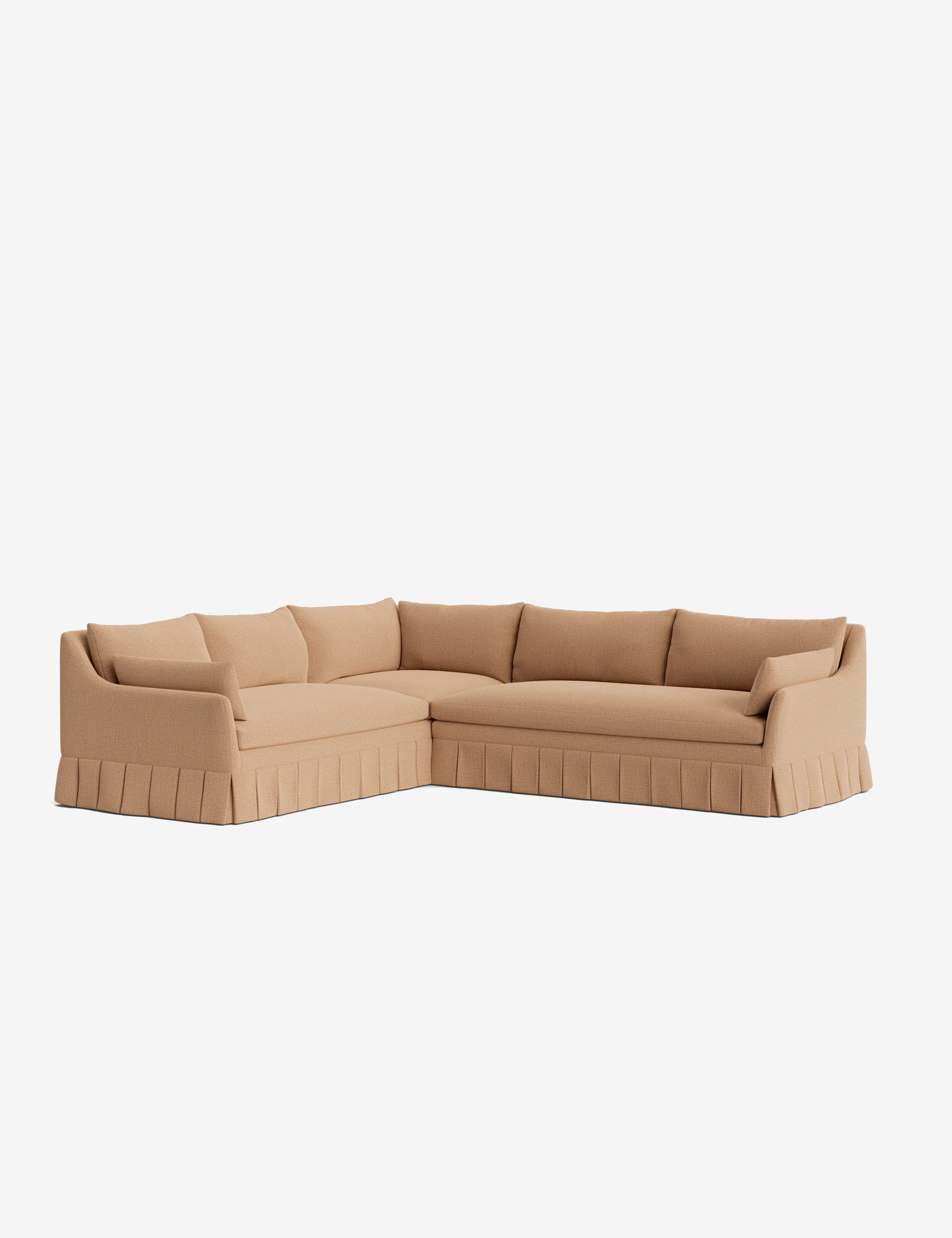 Portola Luxe Depth Pleated Corner Sectional Sofa - Image 9