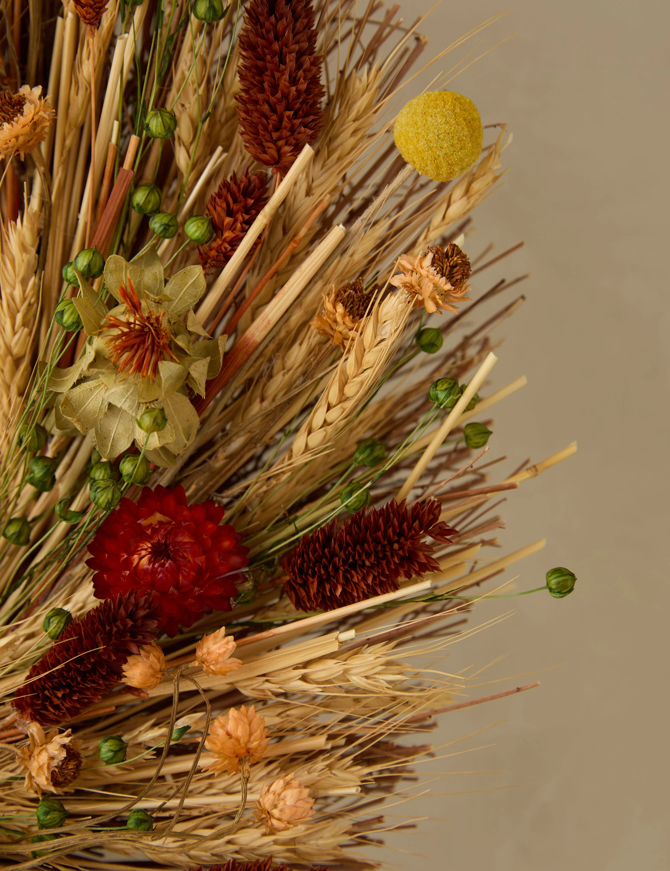 Preserved Autumn Blooms Wreath - Image 3