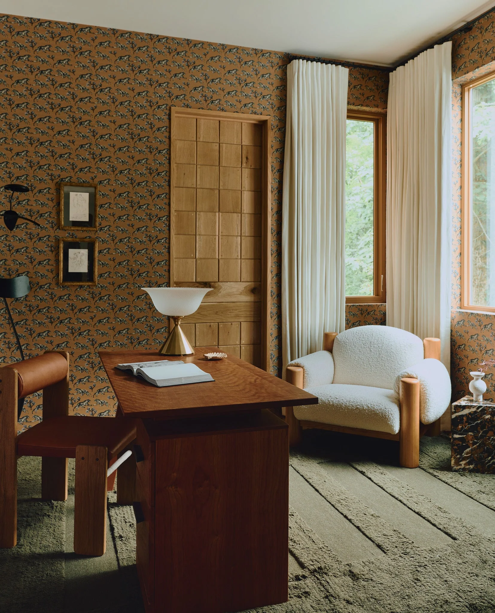 Raita Hand-Knotted Wool Rug Swatch by Sarah Sherman Samuel, Moss - Image 3