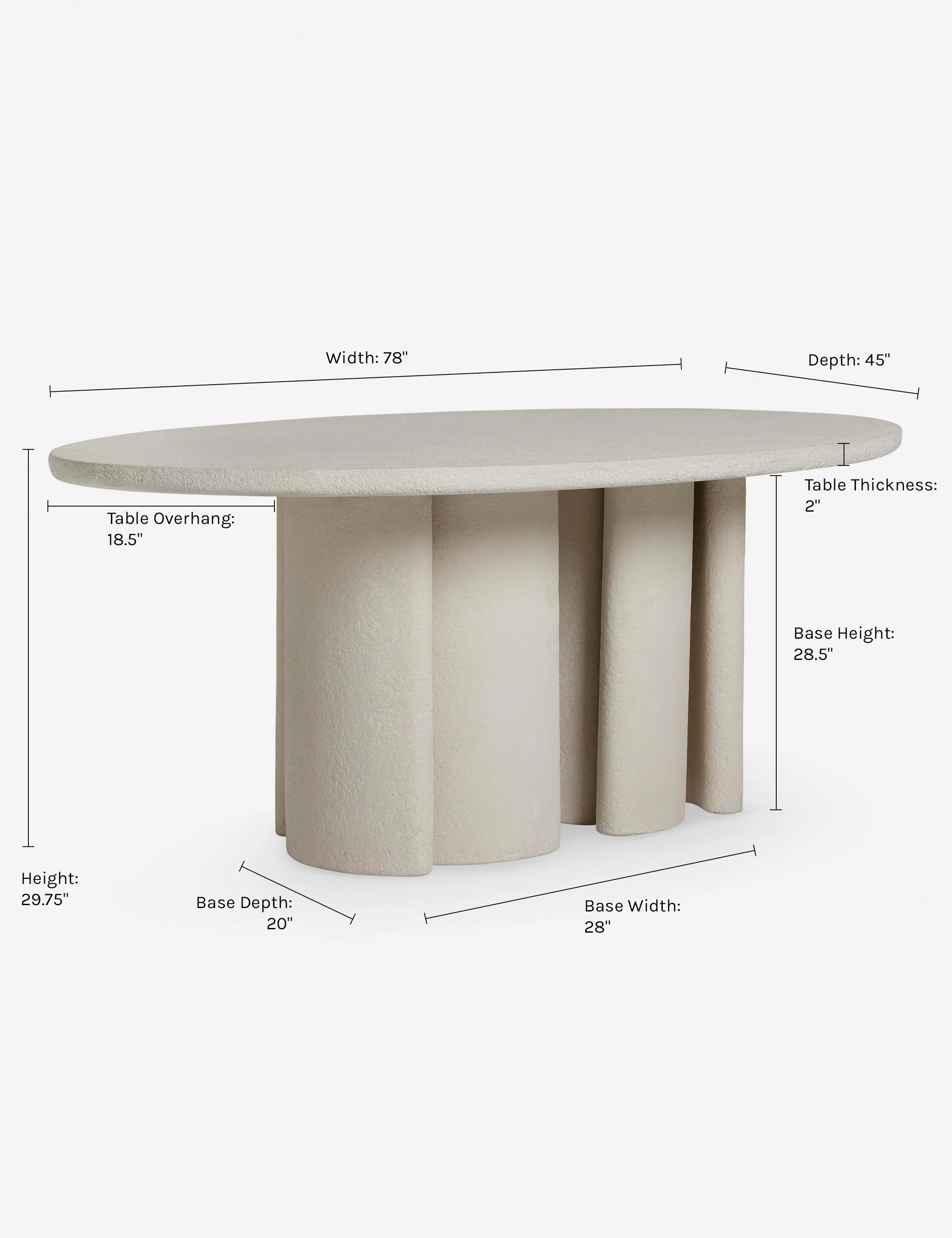 Rodrigo Indoor / Outdoor Oval Dining Table - Image 7