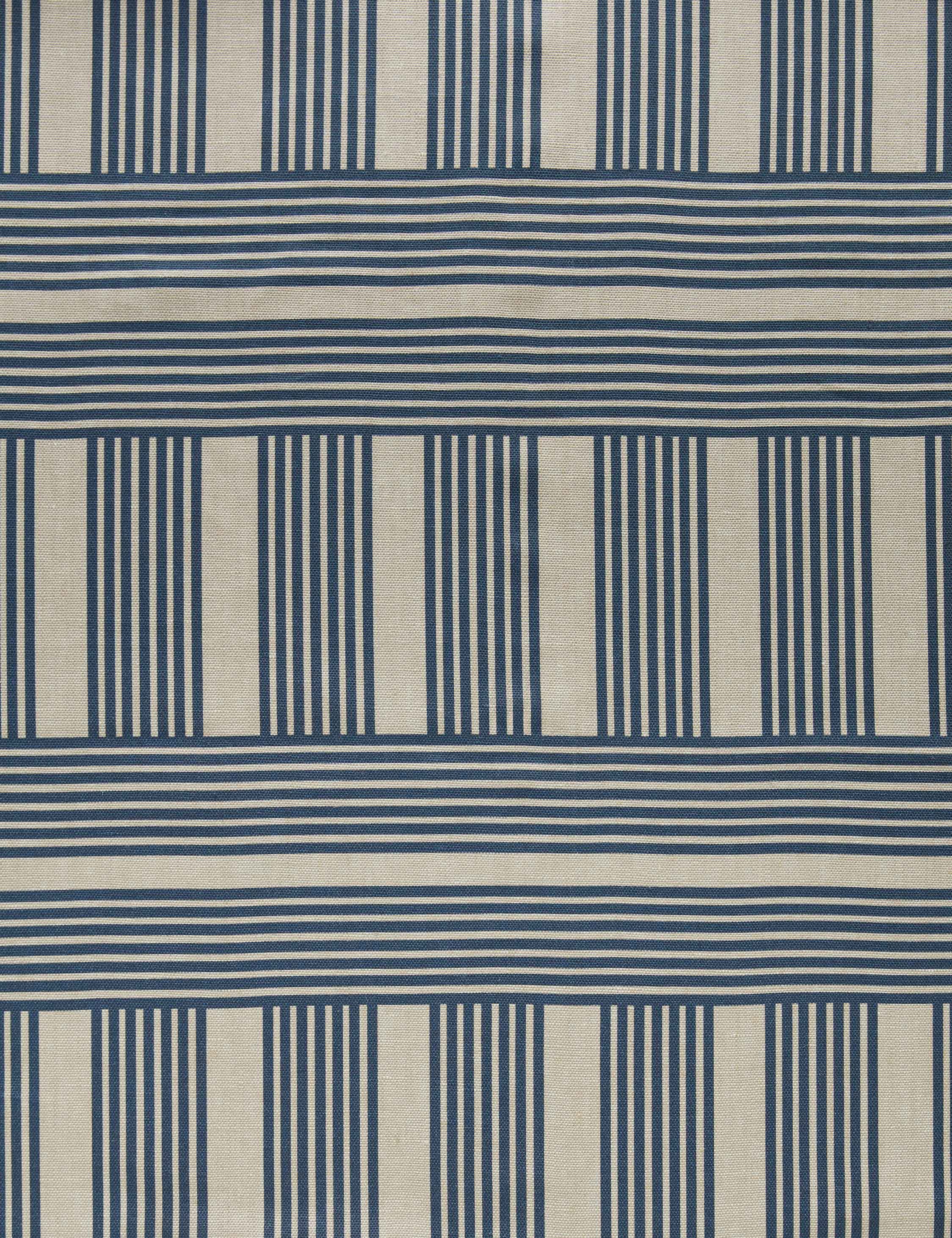 Roman Holiday Grid Flax Linen Fabric by Wallshoppe - Image 2