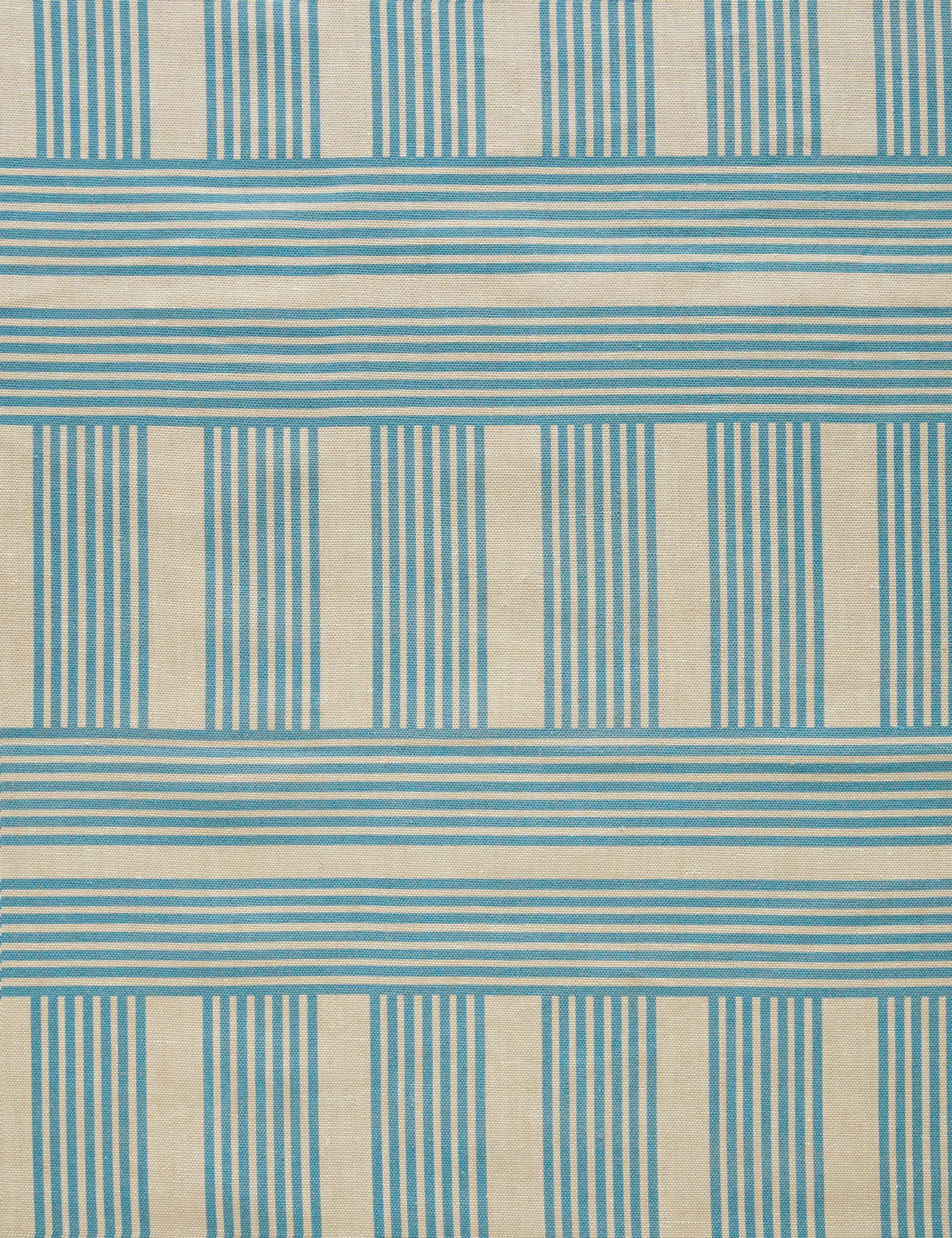 Roman Holiday Grid Flax Linen Fabric by Wallshoppe - Image 5