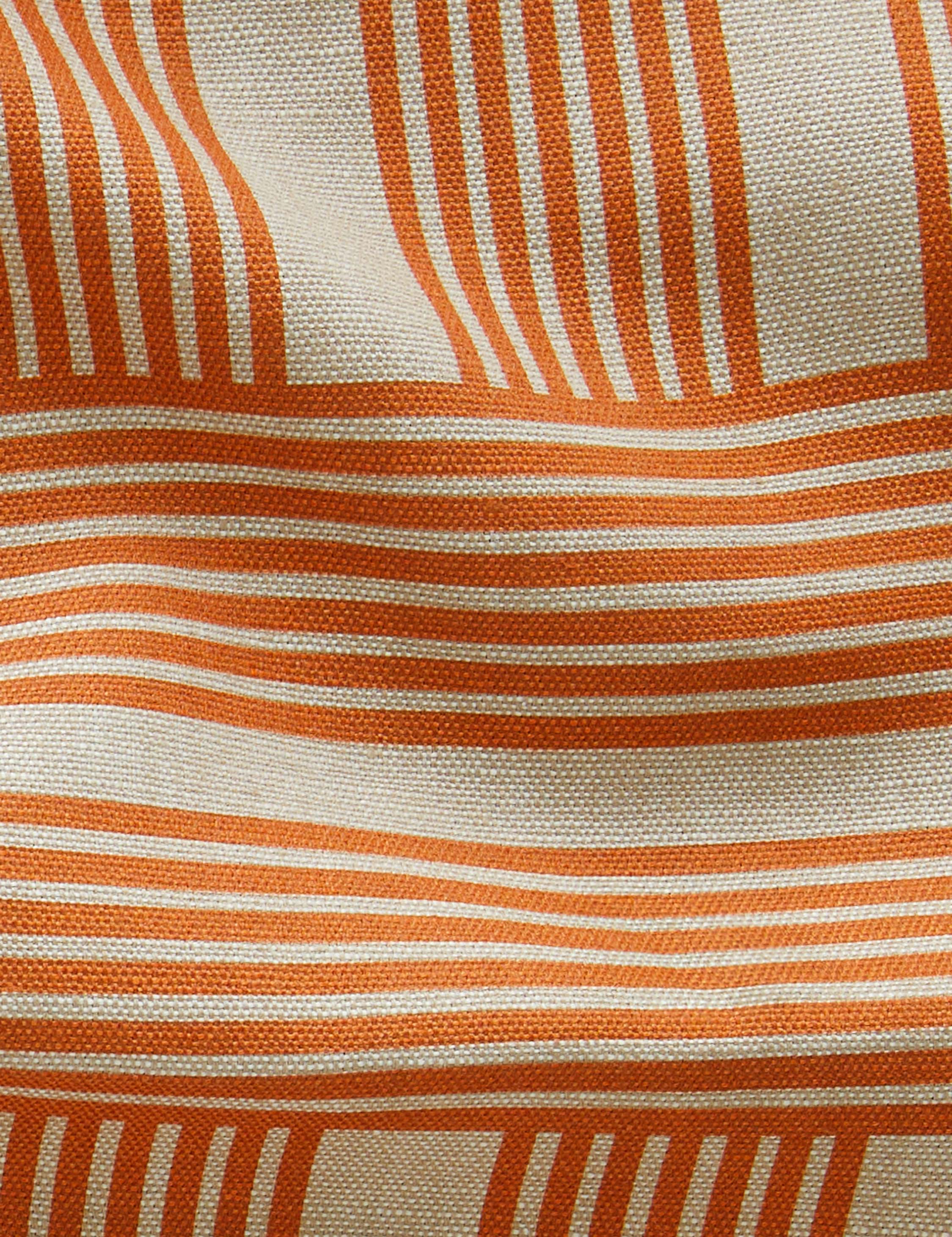 Roman Holiday Grid Flax Linen Fabric by Wallshoppe - Image 9
