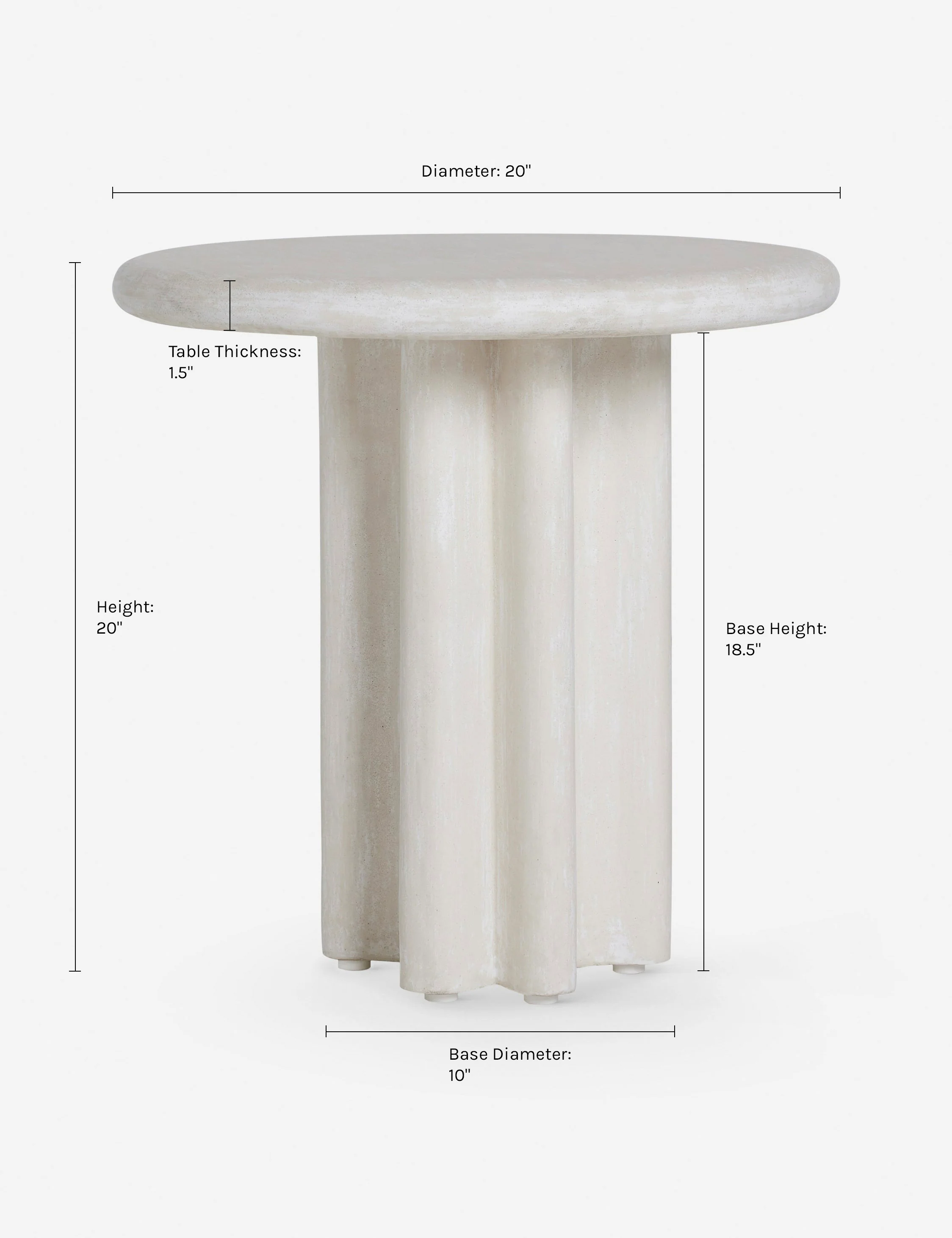 Ruiz Indoor / Outdoor Round Side Table - Image 8