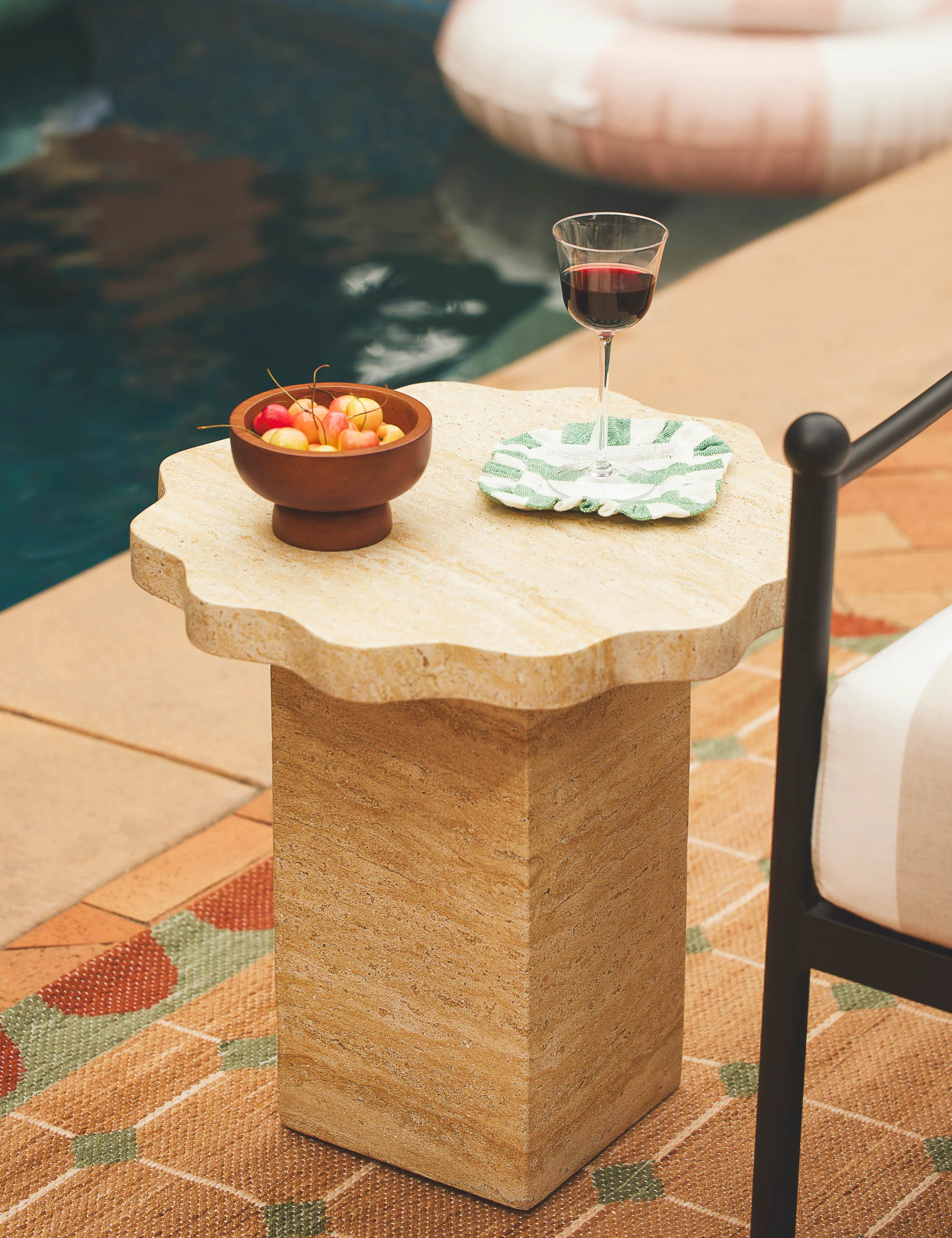 Scalloped Indoor / Outdoor Side Table by Sarah Sherman Samuel - Image 3