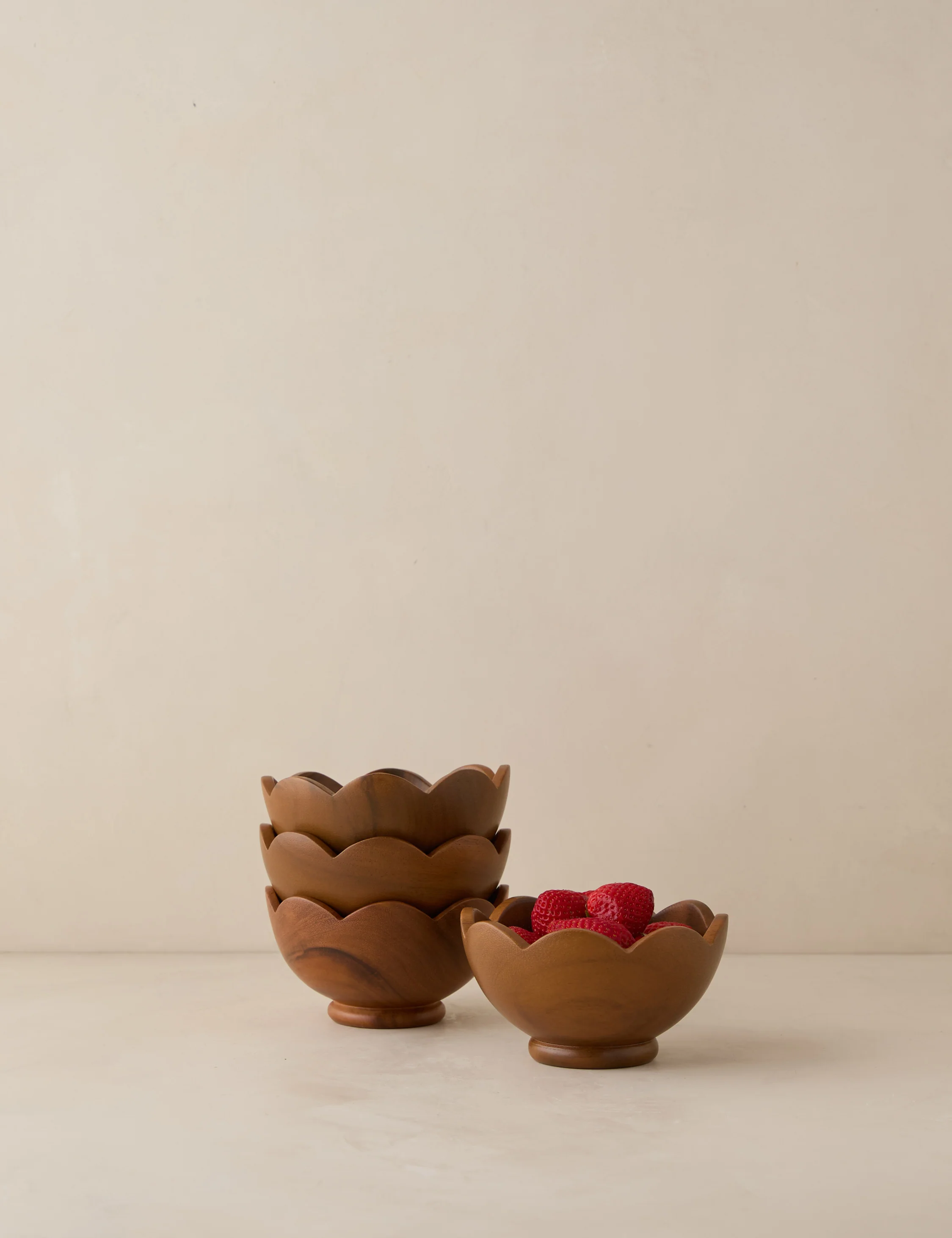 Scalloped Wood Bowls (Set of 4) by Sarah Sherman Samuel - Image 2