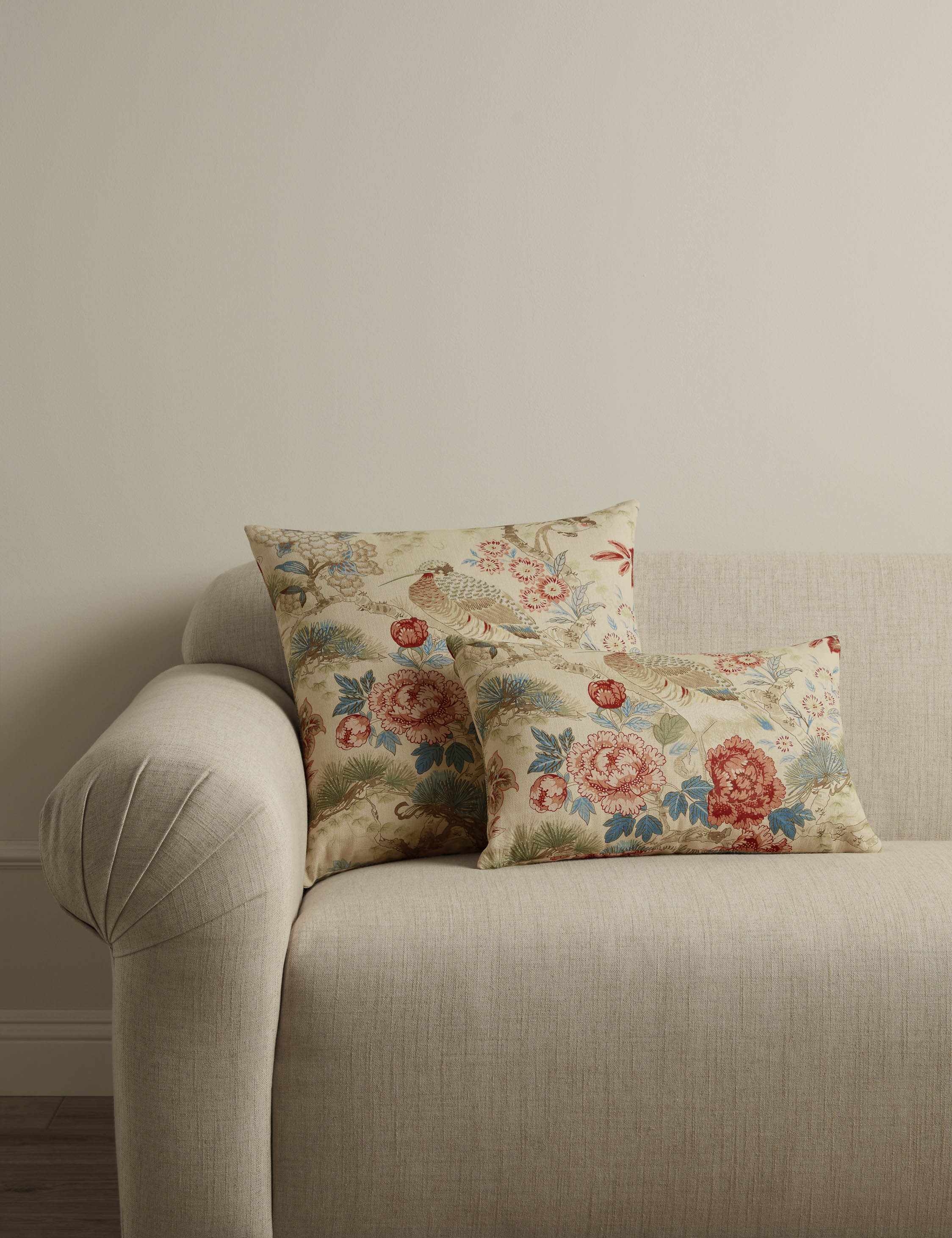 Shenyang Print Linen Pillow by Scalamandre - Image 4