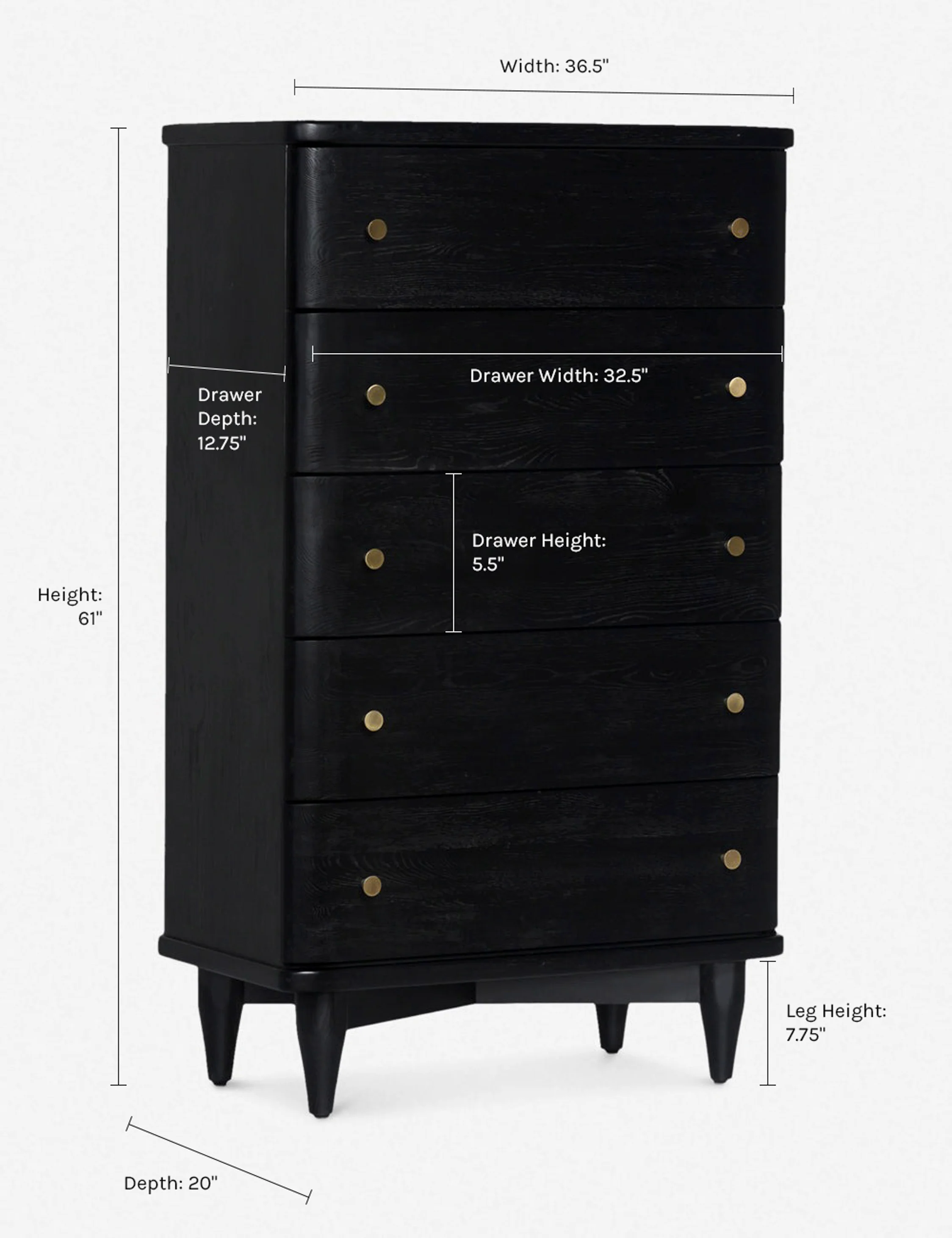 Shiloh 5-Drawer Dresser - Image 6