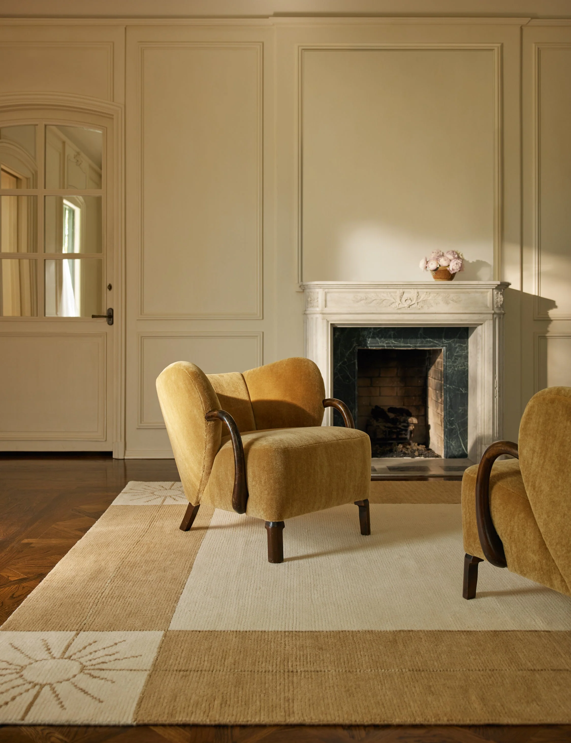 Stansby Hand-Knotted Wool Rug Swatch by Jake Arnold, Natural - Image 4