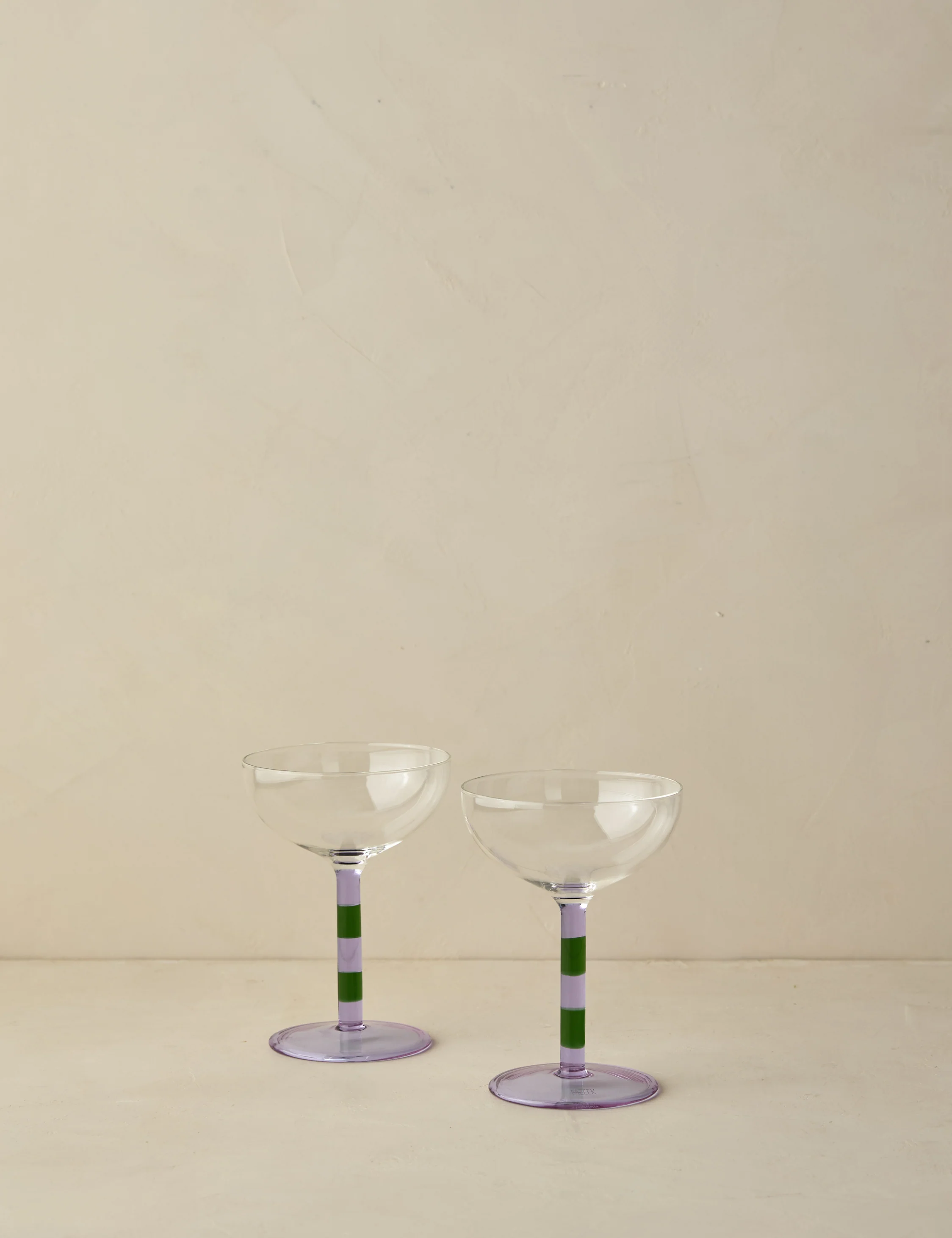 Striped Coupe Glass (Set of 2) by FAZEEK - Image 3