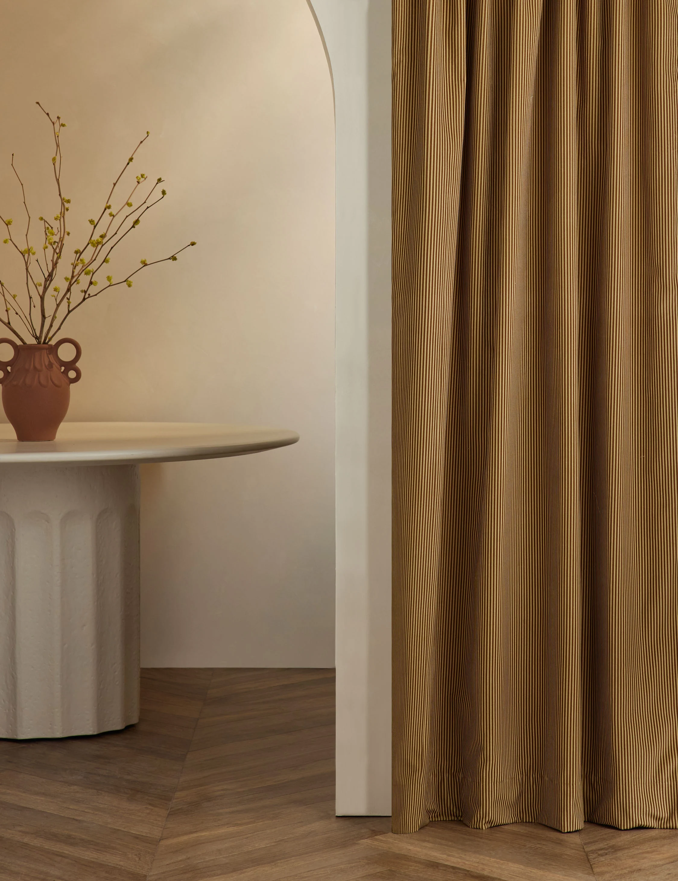 Striped Velvet Curtain Panel by Sarah Sherman Samuel - Image 5