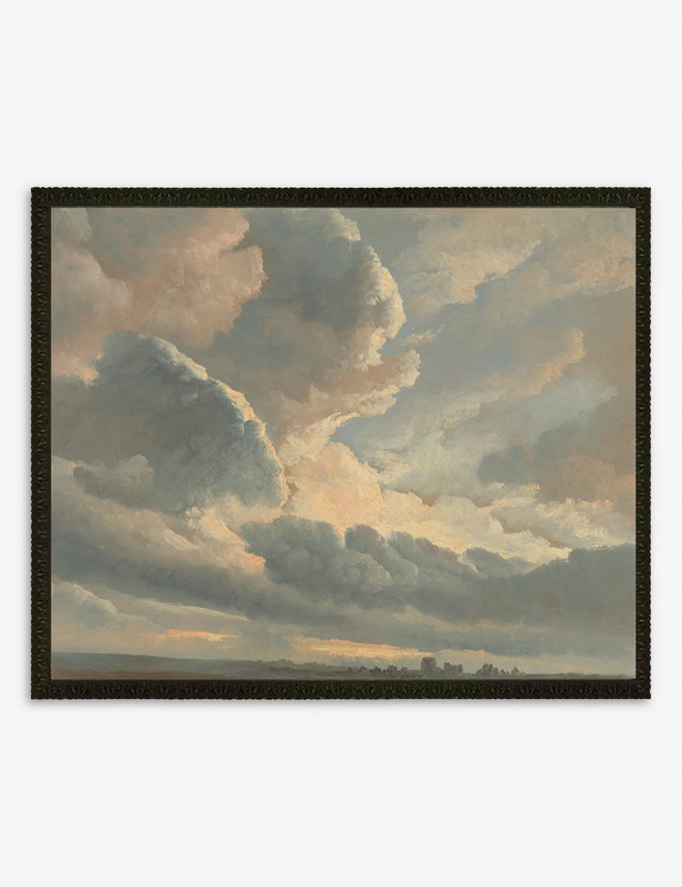 Study of Clouds with a Sunset near Rome Wall Art by Simon Alexandre Clement Denis - Image 3