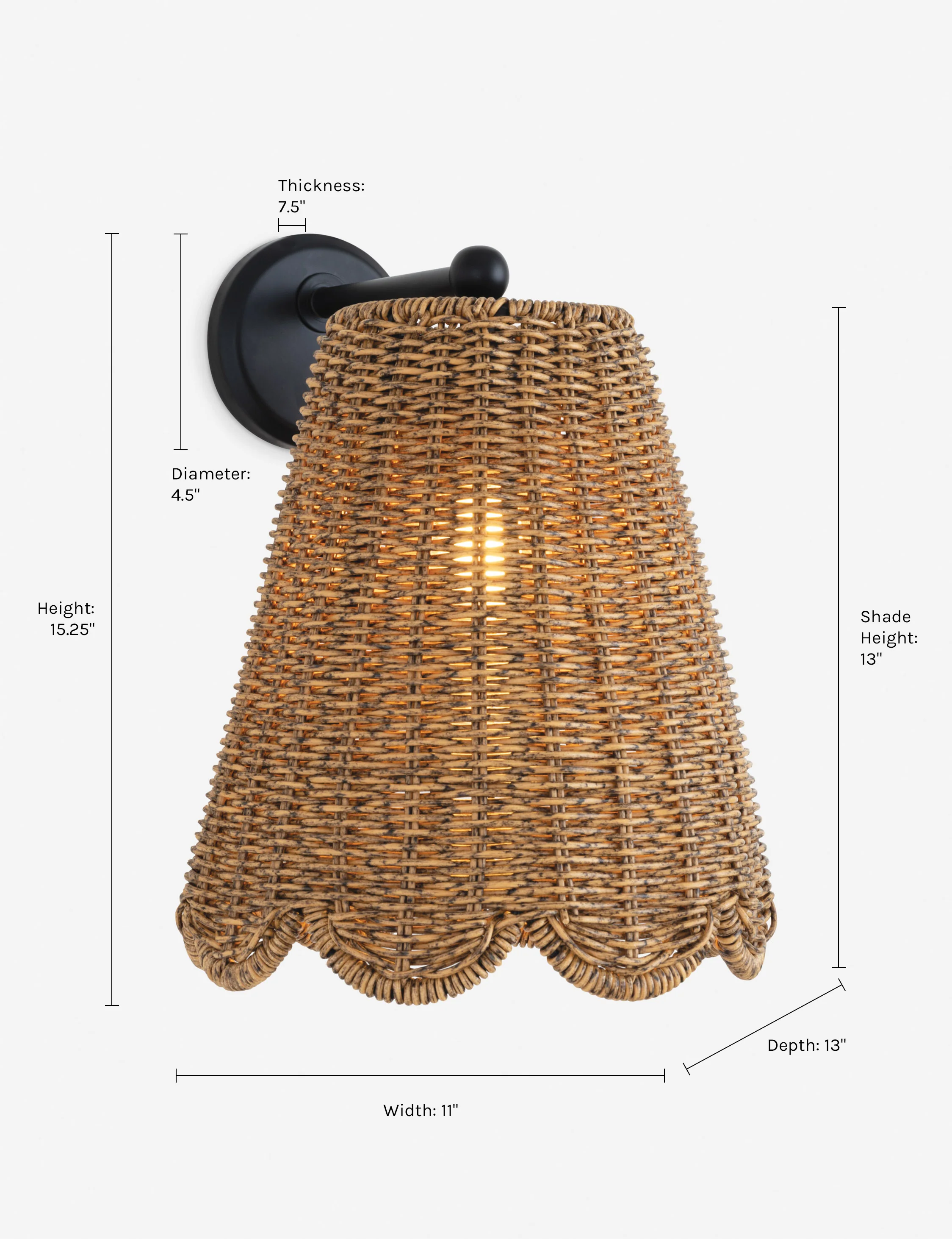 Summer Outdoor Straight Arm Sconce by Regina Andrew - Image 3