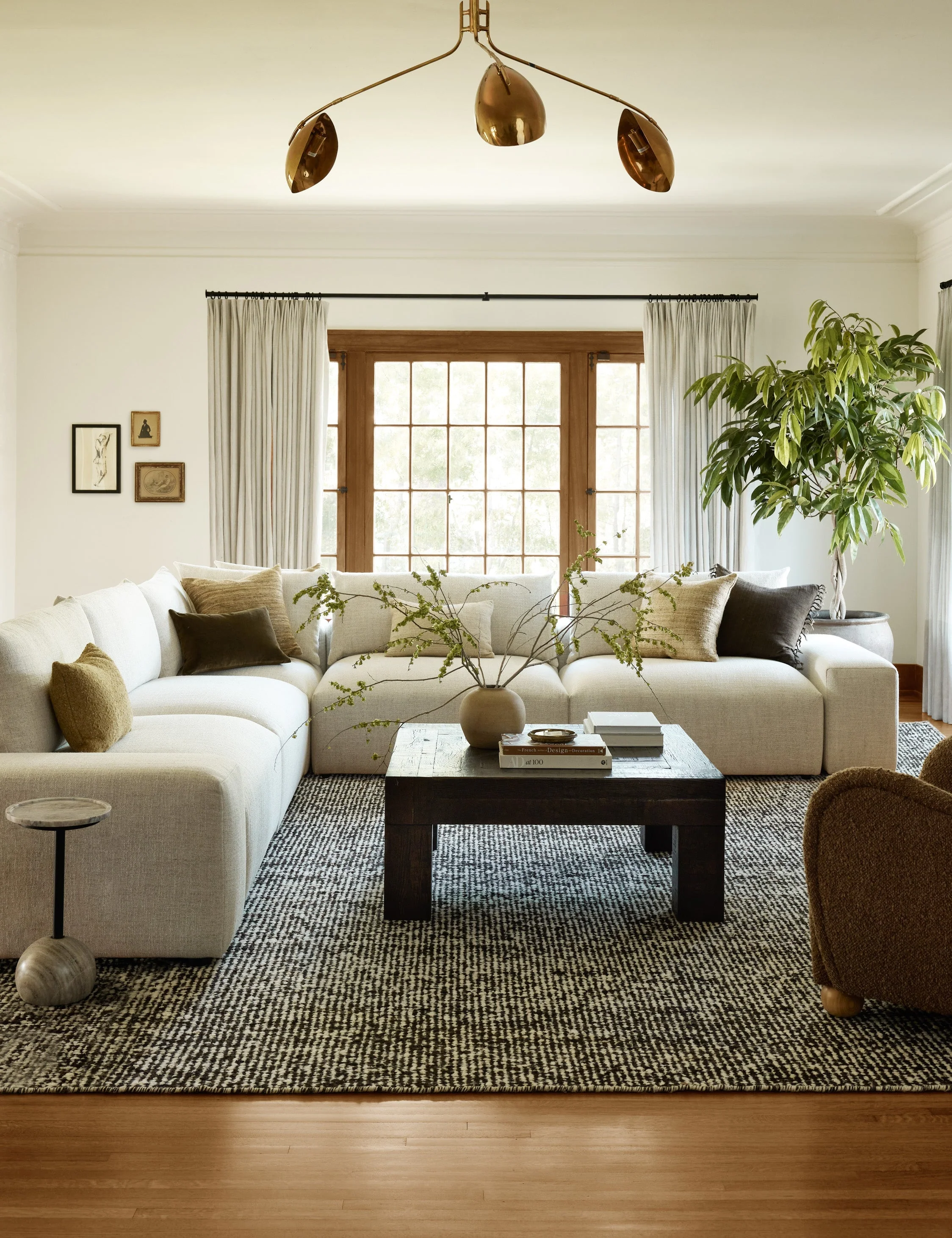 Taos Handwoven Wool Rug Swatch, Espresso - Image 5