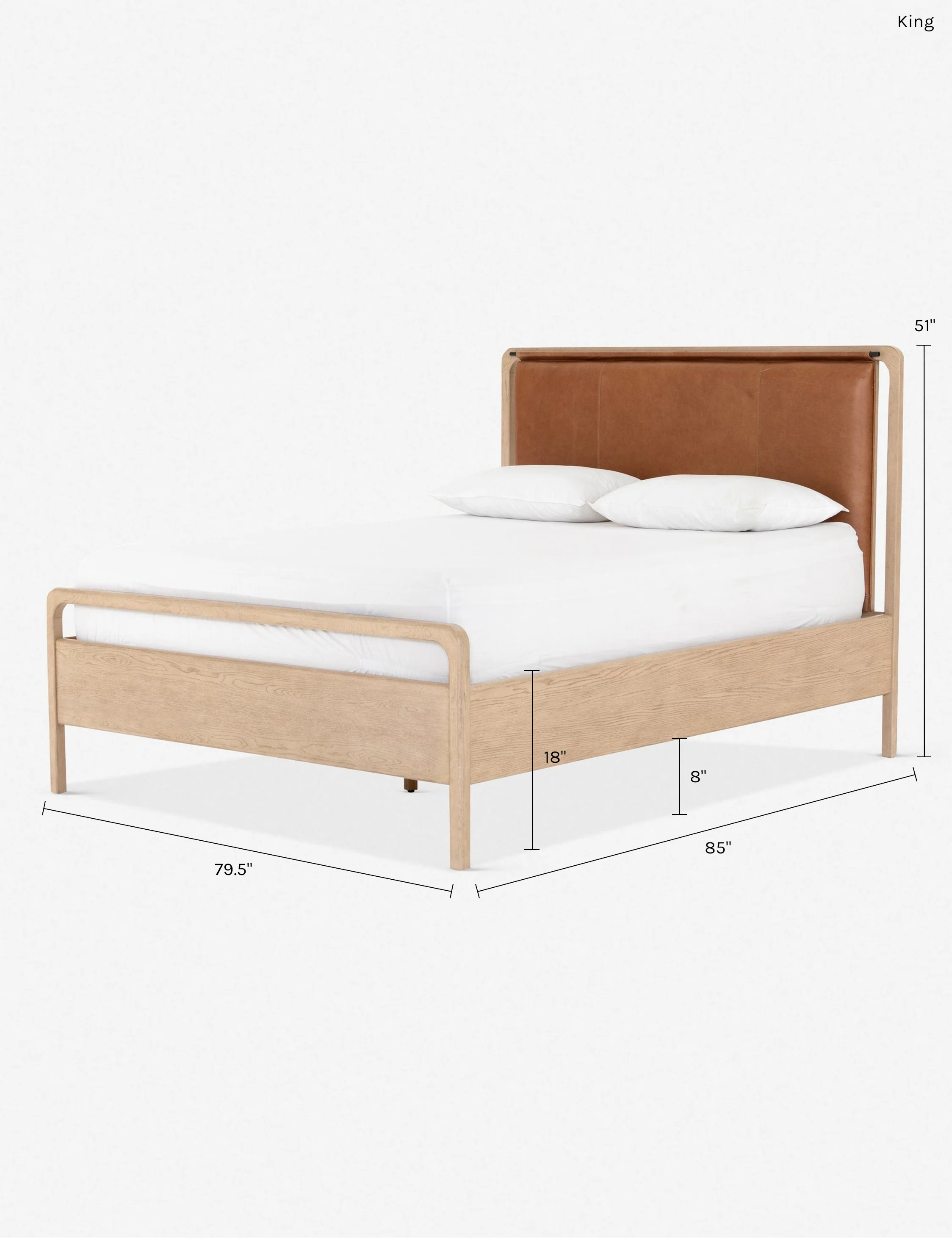 Tierney Leather Bed - Image 17