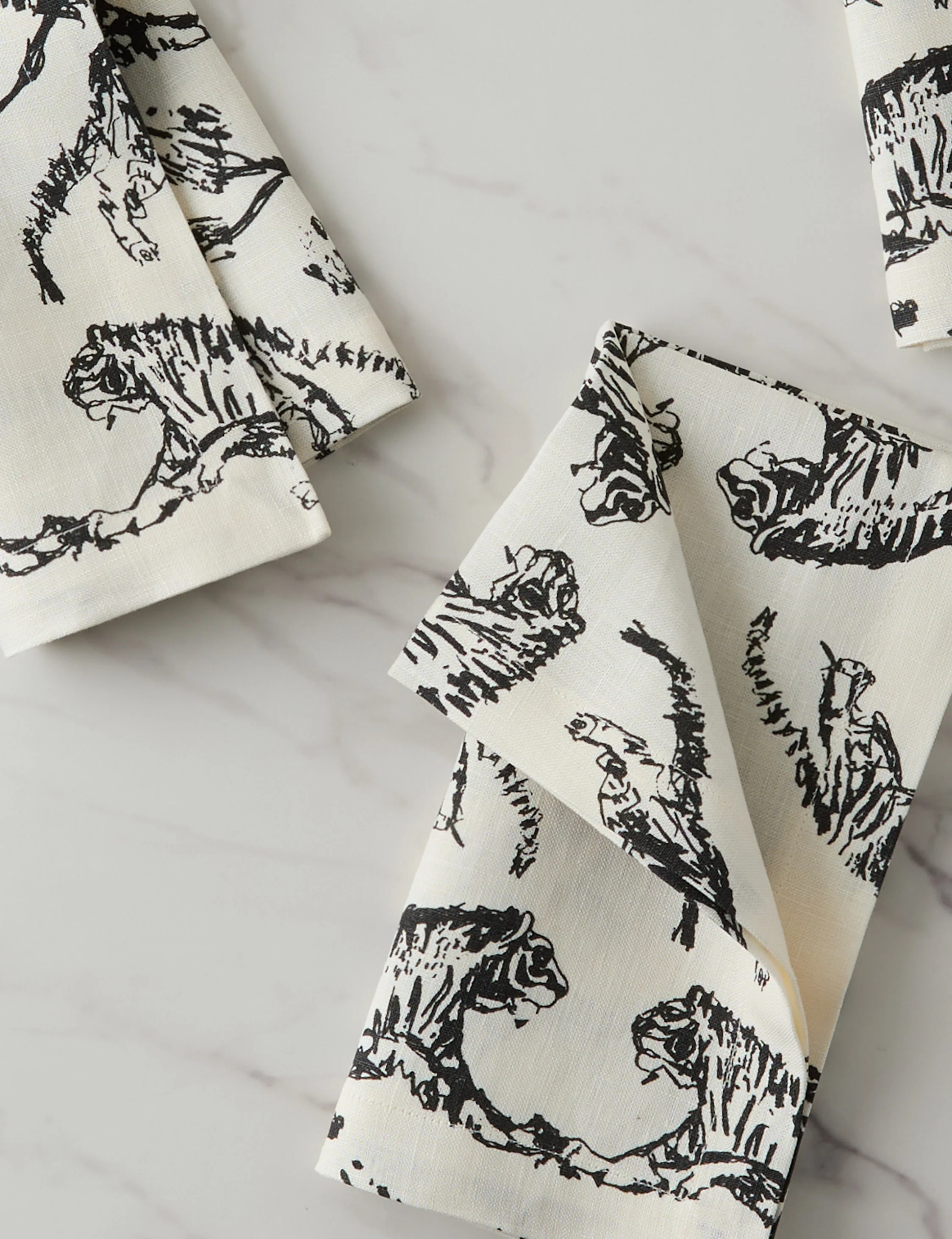 Tiger Linen Napkins (Set of 4) by Sarah Sherman Samuel - Image 3