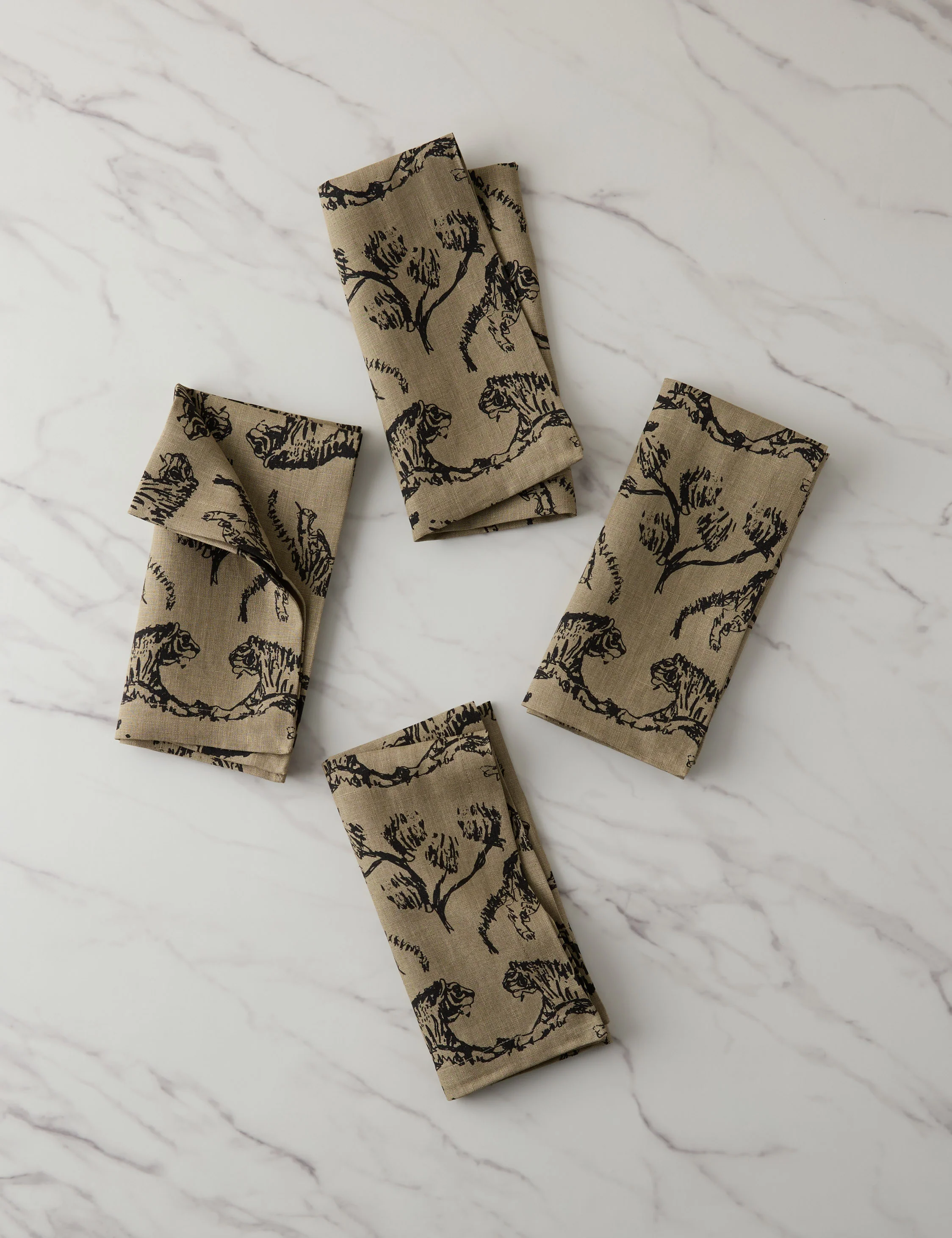 Tiger Linen Napkins (Set of 4) by Sarah Sherman Samuel - Image 6