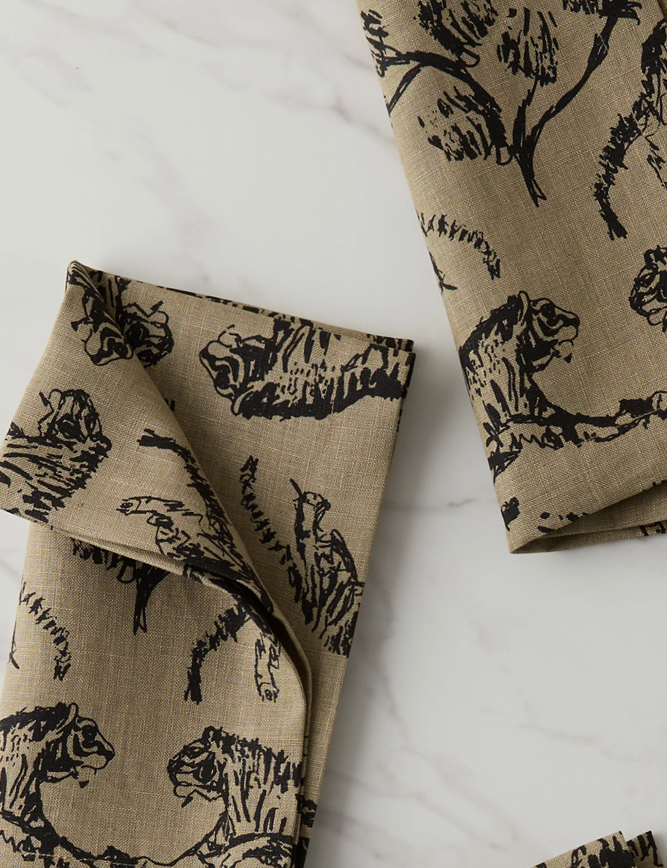 Tiger Linen Napkins (Set of 4) by Sarah Sherman Samuel - Image 7