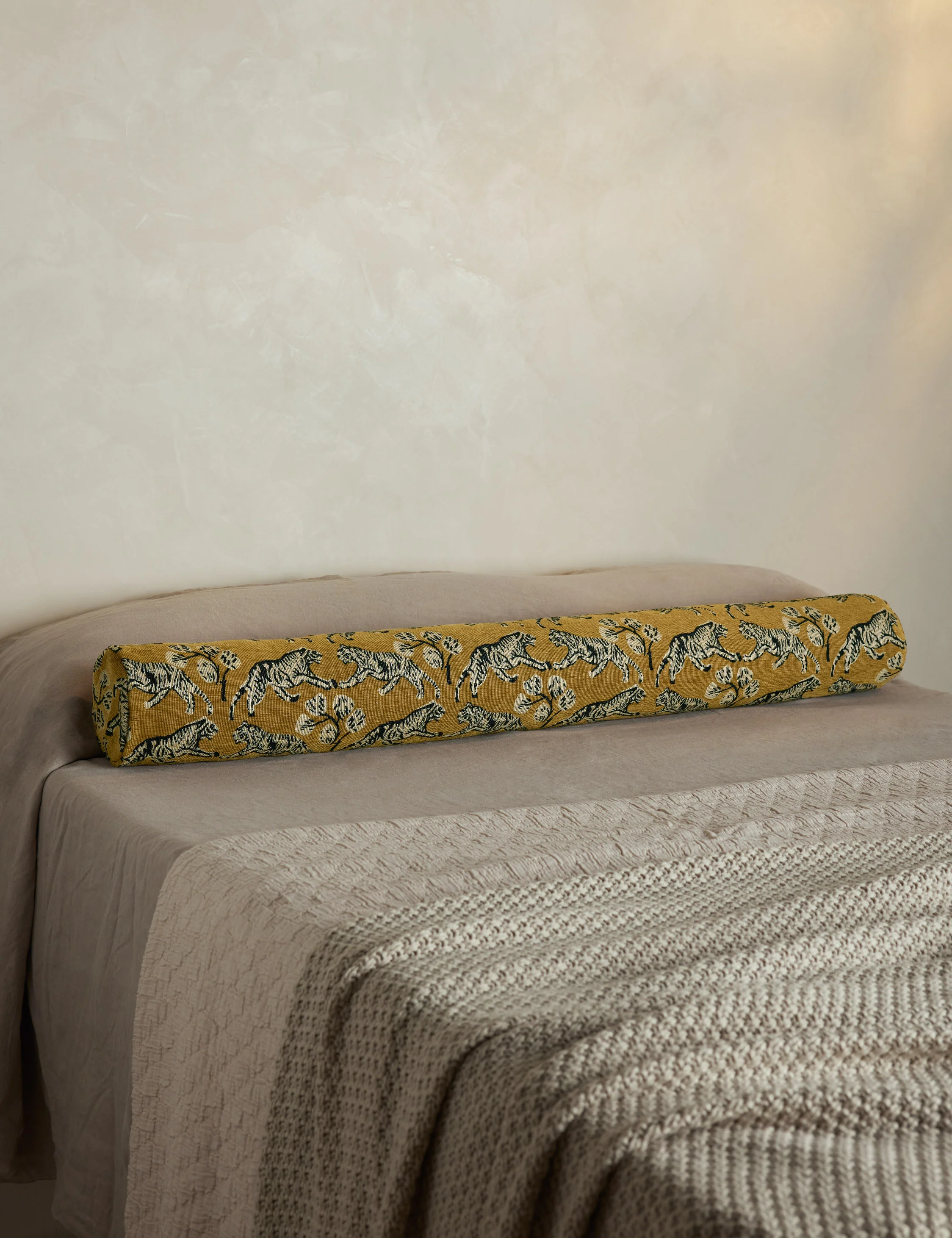 Tiger Jacquard Long Bolster Pillow by Sarah Sherman Samuel - Image 3