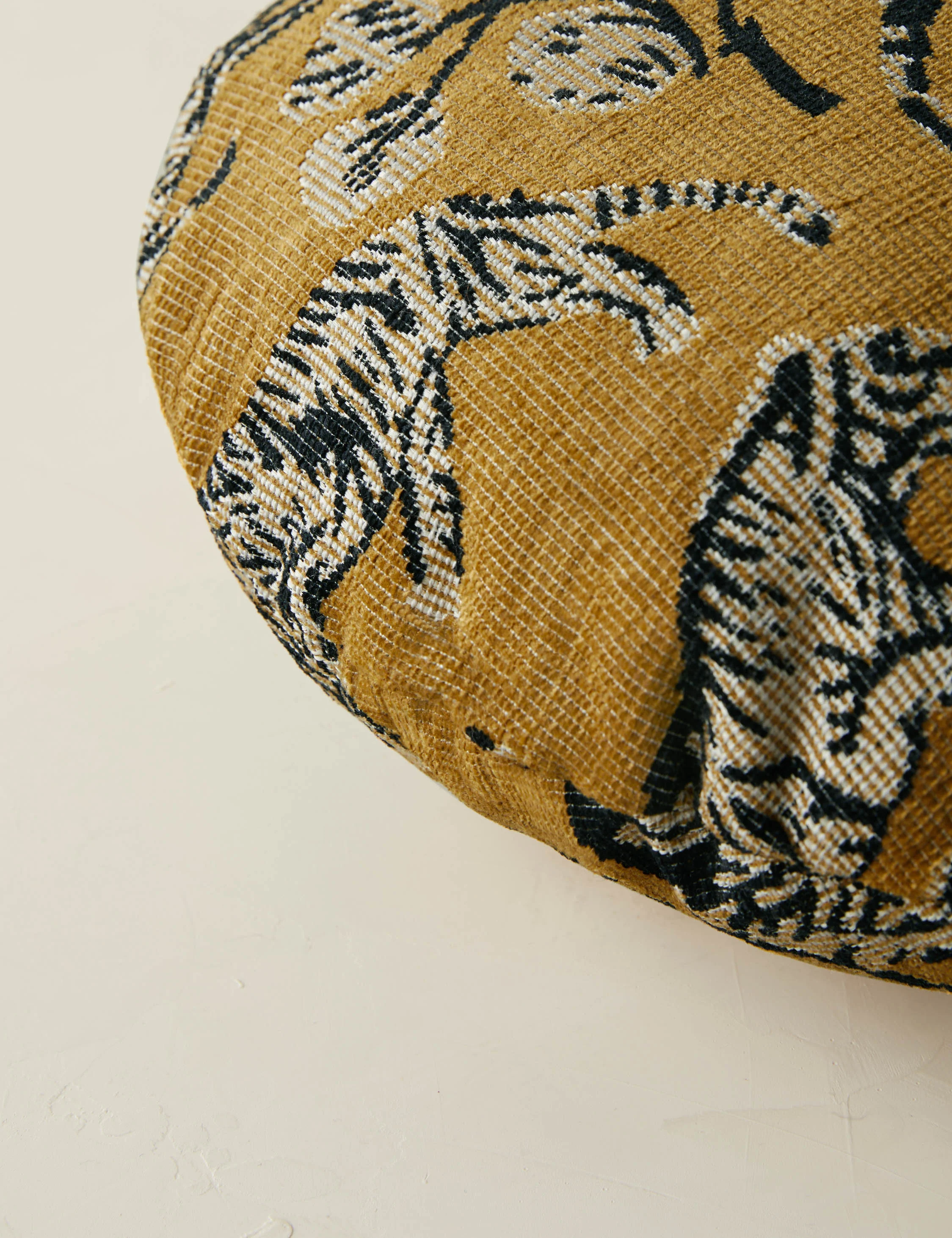 Tiger Jacquard Round Pillow by Sarah Sherman Samuel - Image 10