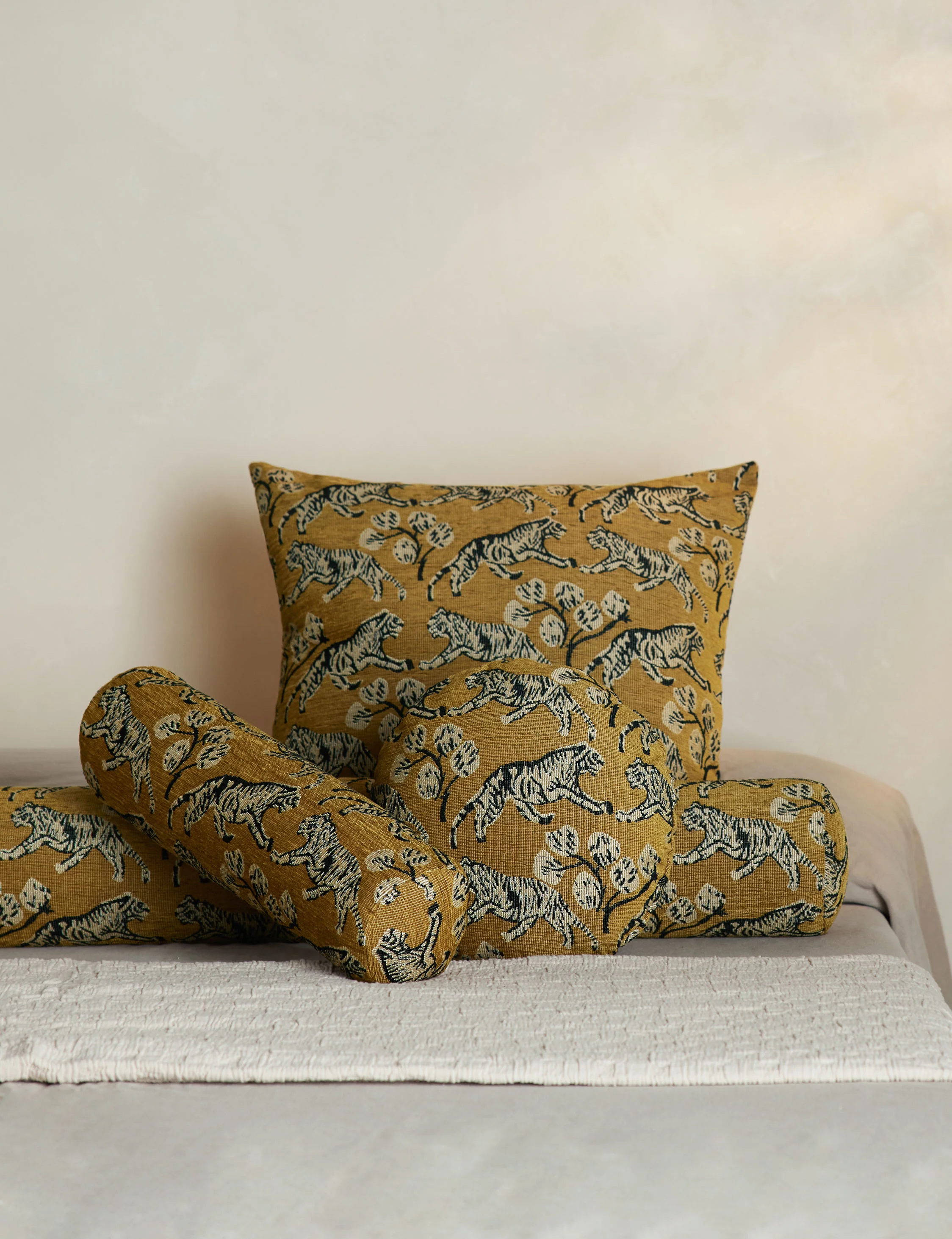 Tiger Jacquard Round Pillow by Sarah Sherman Samuel - Image 11